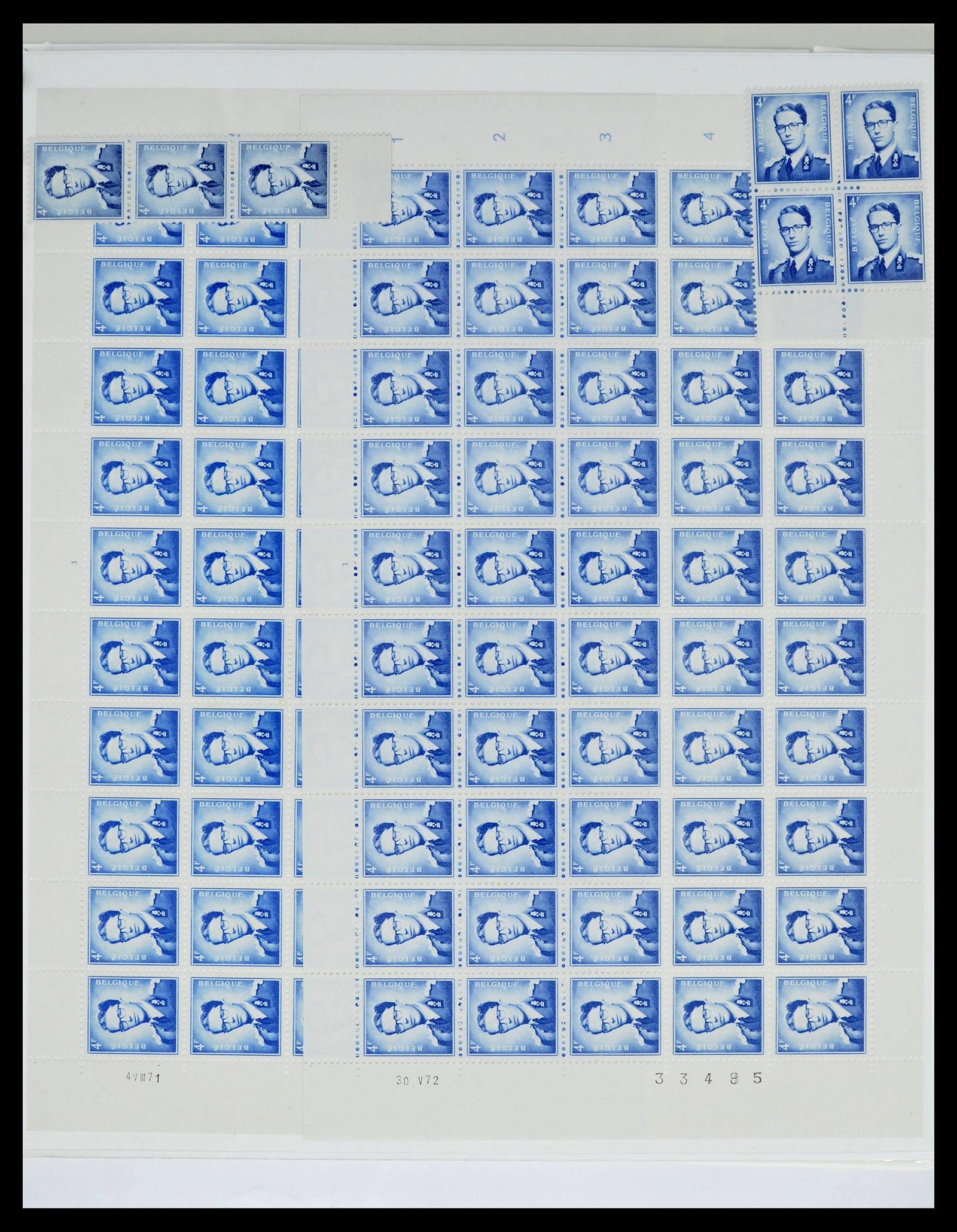 39229 0042 - Postzegelverzameling 39229 België Boudewijn met bril 1952-1975.