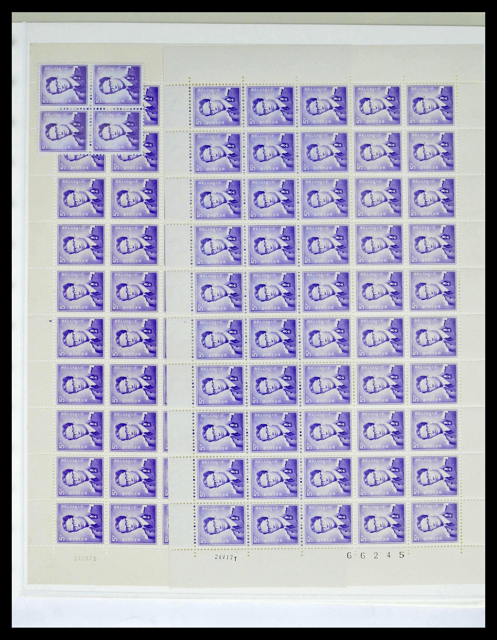 39229 0043 - Stamp collection 39229 Belgium Boudewijn with glasses 1952-1975.