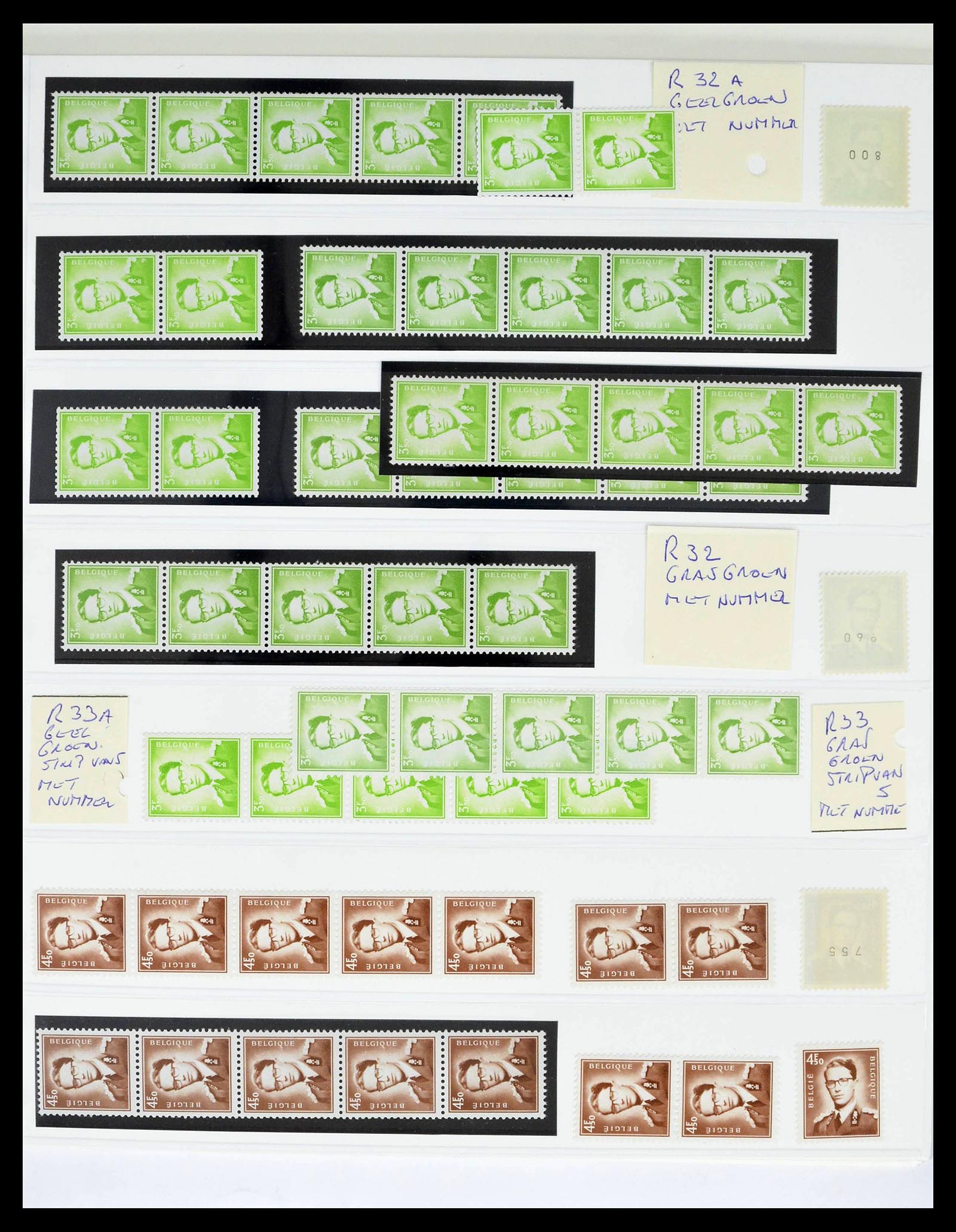 39229 0049 - Postzegelverzameling 39229 België Boudewijn met bril 1952-1975.