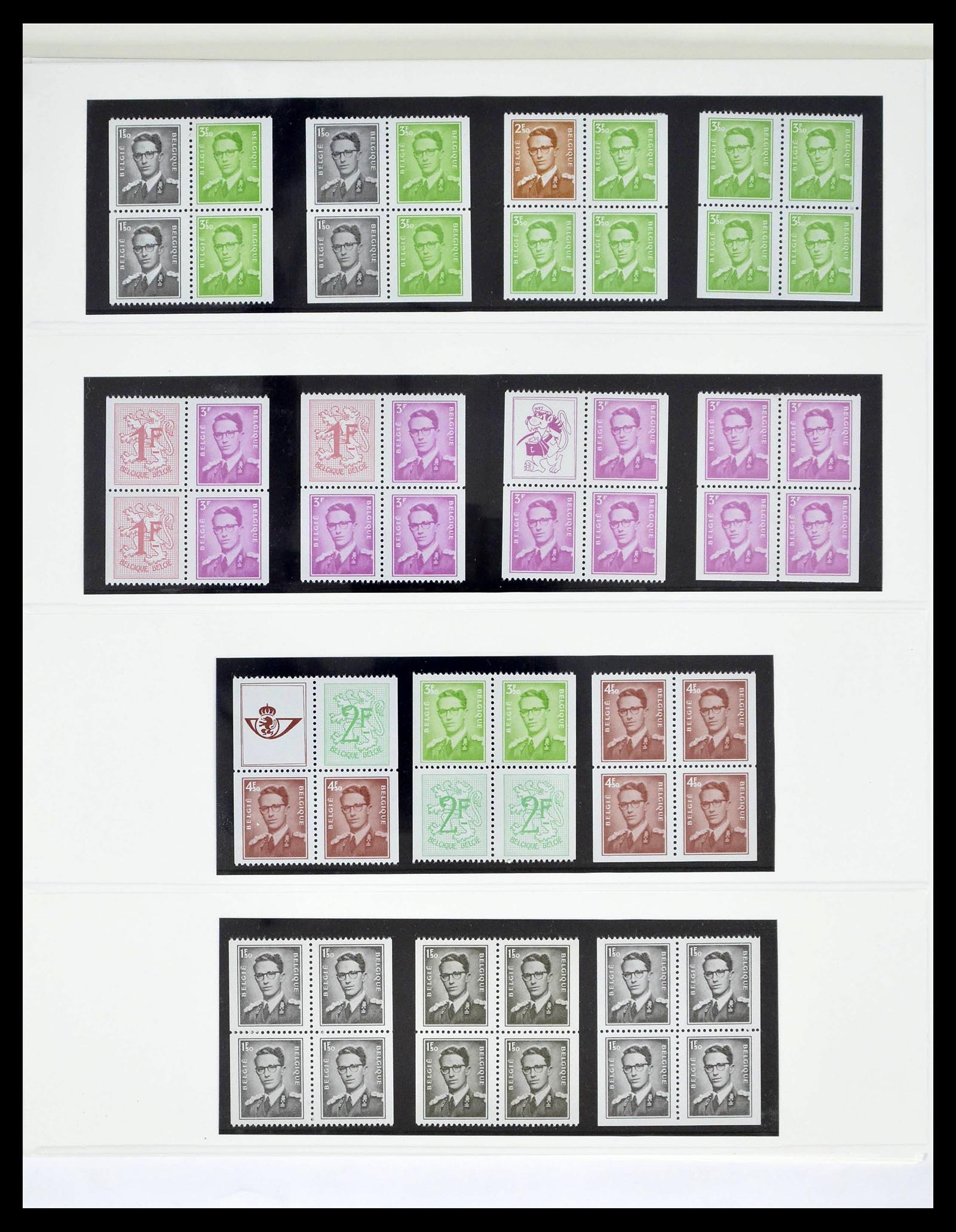 39229 0052 - Stamp collection 39229 Belgium Boudewijn with glasses 1952-1975.