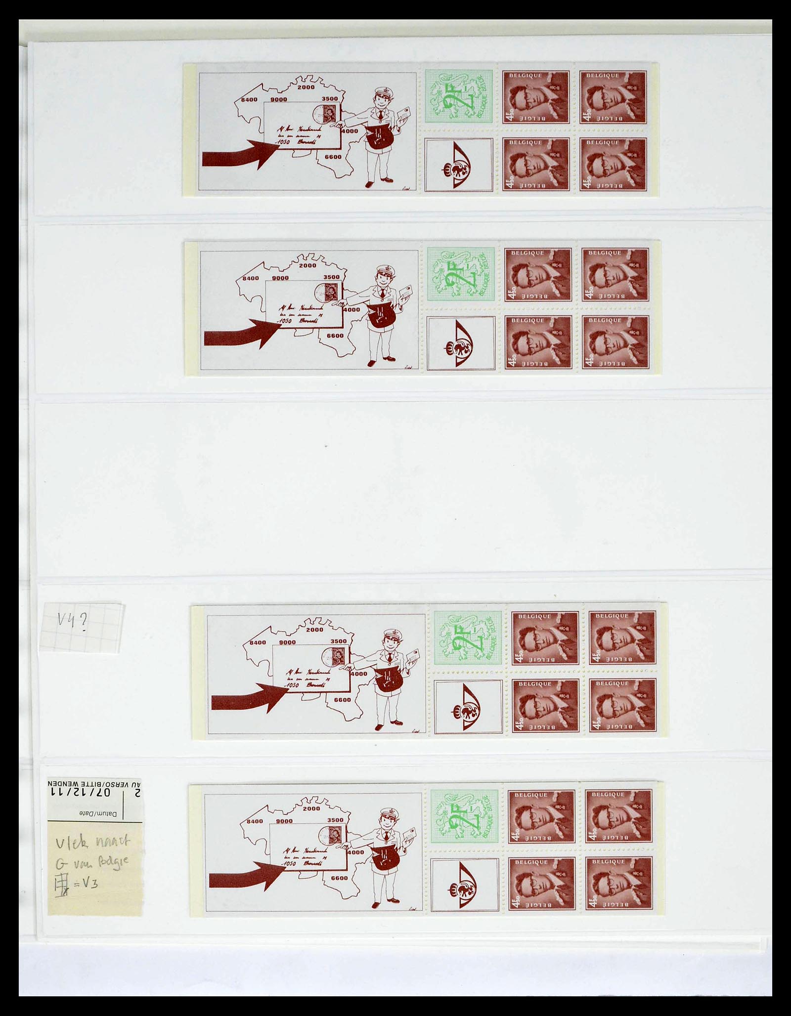 39229 0056 - Stamp collection 39229 Belgium Boudewijn with glasses 1952-1975.