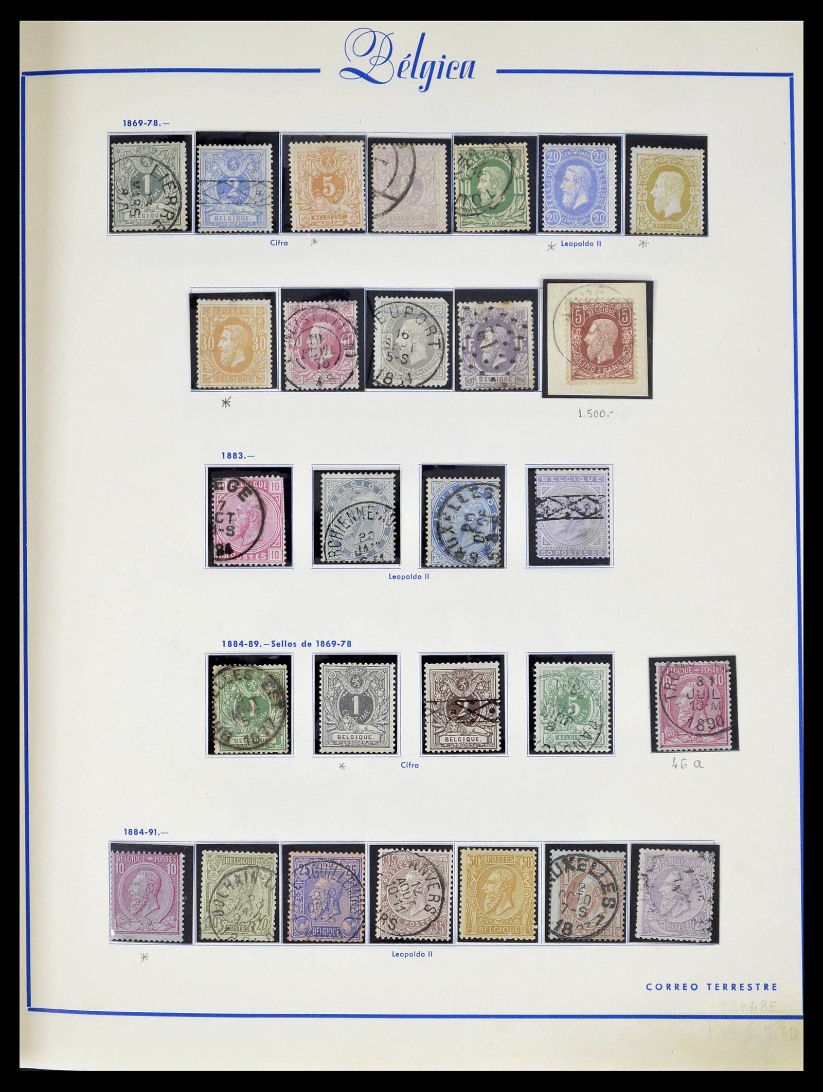 39230 0003 - Stamp collection 39230 Belgium 1849-1976.