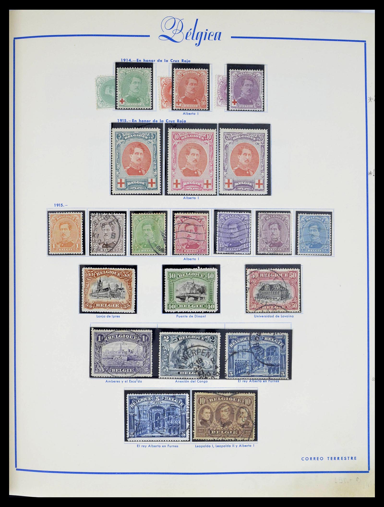 39230 0010 - Stamp collection 39230 Belgium 1849-1976.