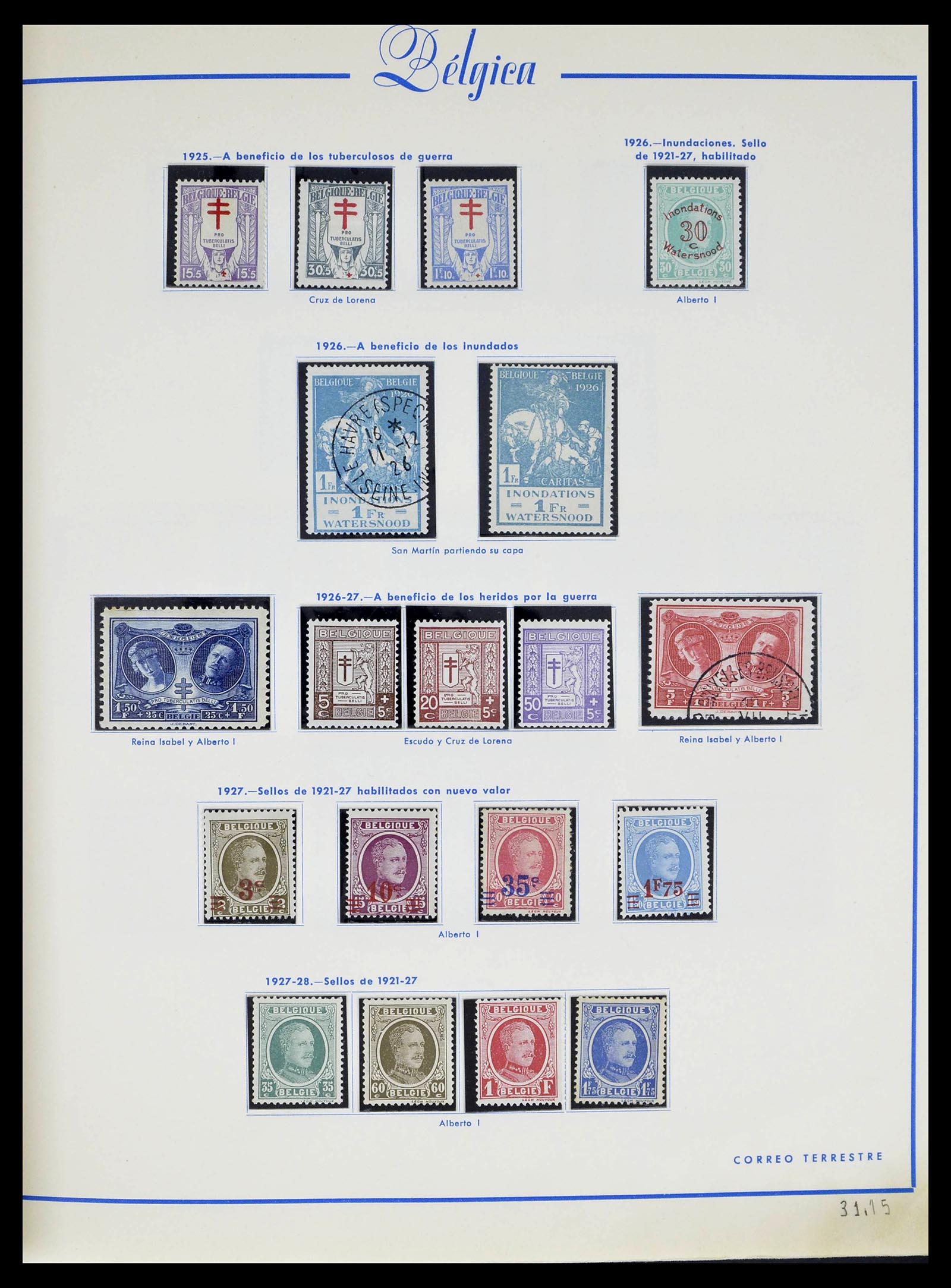 39230 0017 - Stamp collection 39230 Belgium 1849-1976.