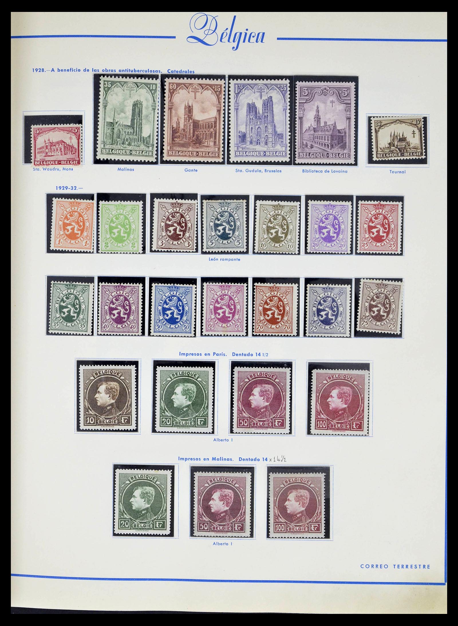 39230 0019 - Stamp collection 39230 Belgium 1849-1976.