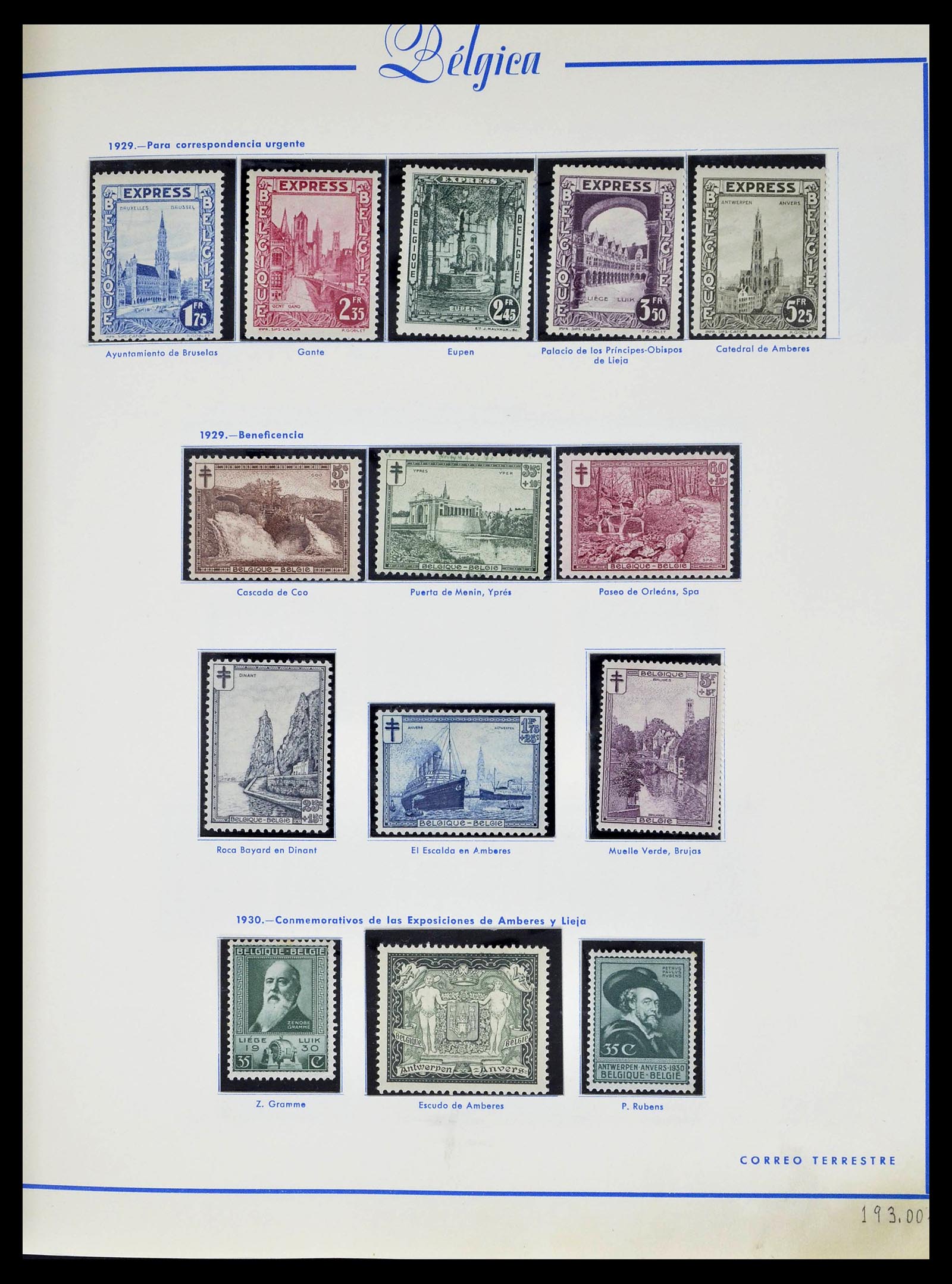 39230 0021 - Postzegelverzameling 39230 België 1849-1976.