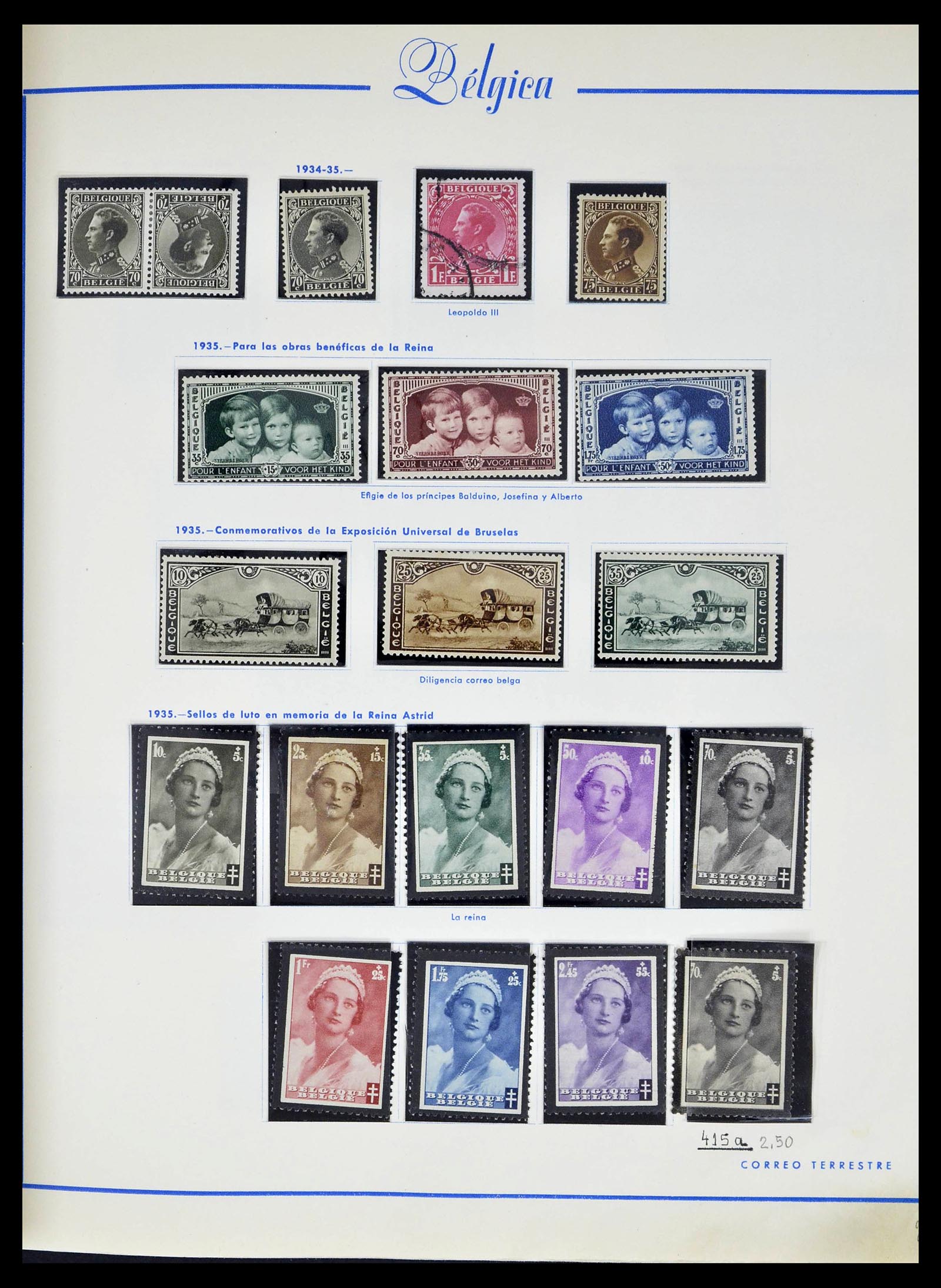 39230 0027 - Postzegelverzameling 39230 België 1849-1976.