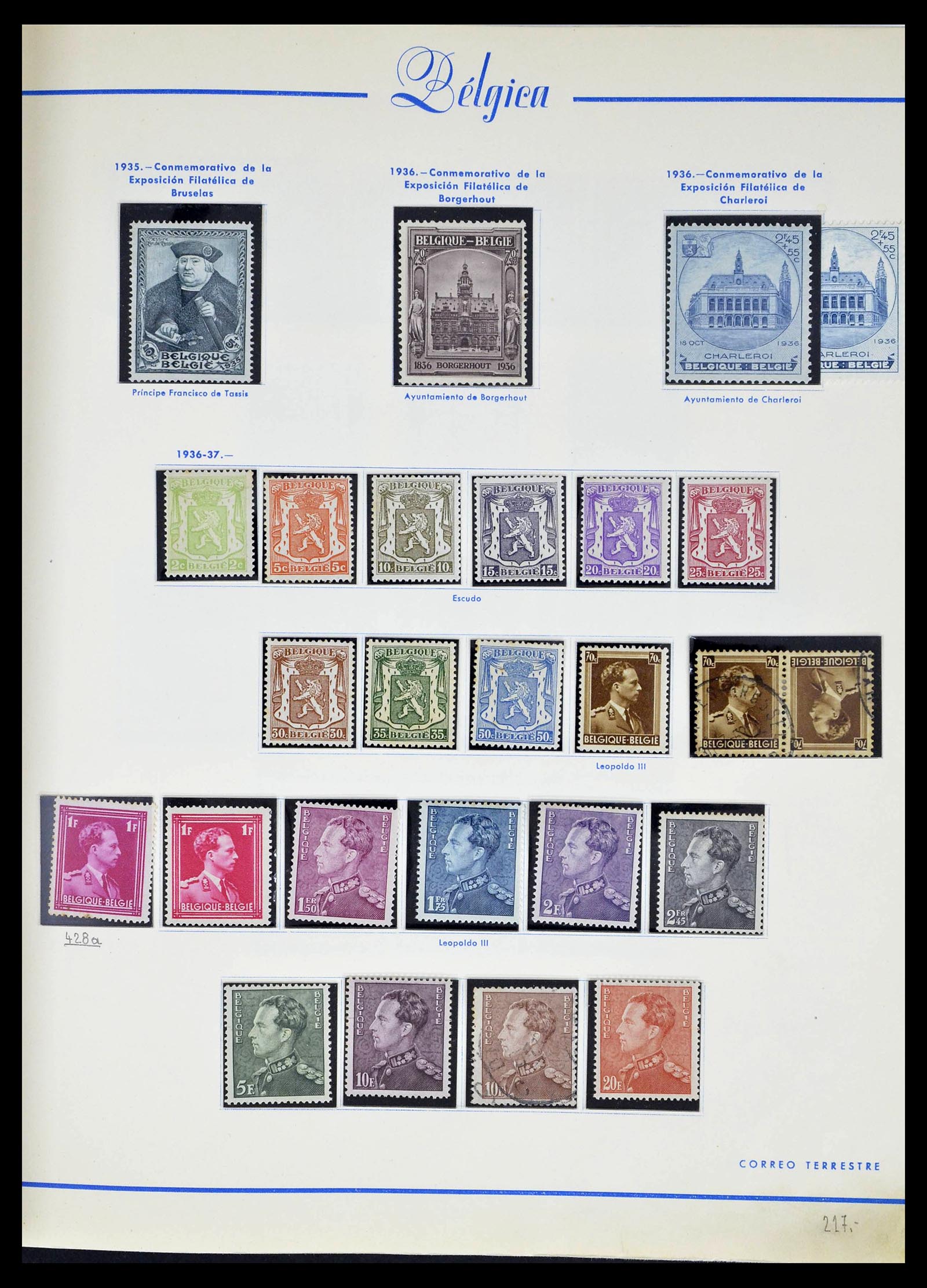 39230 0028 - Stamp collection 39230 Belgium 1849-1976.