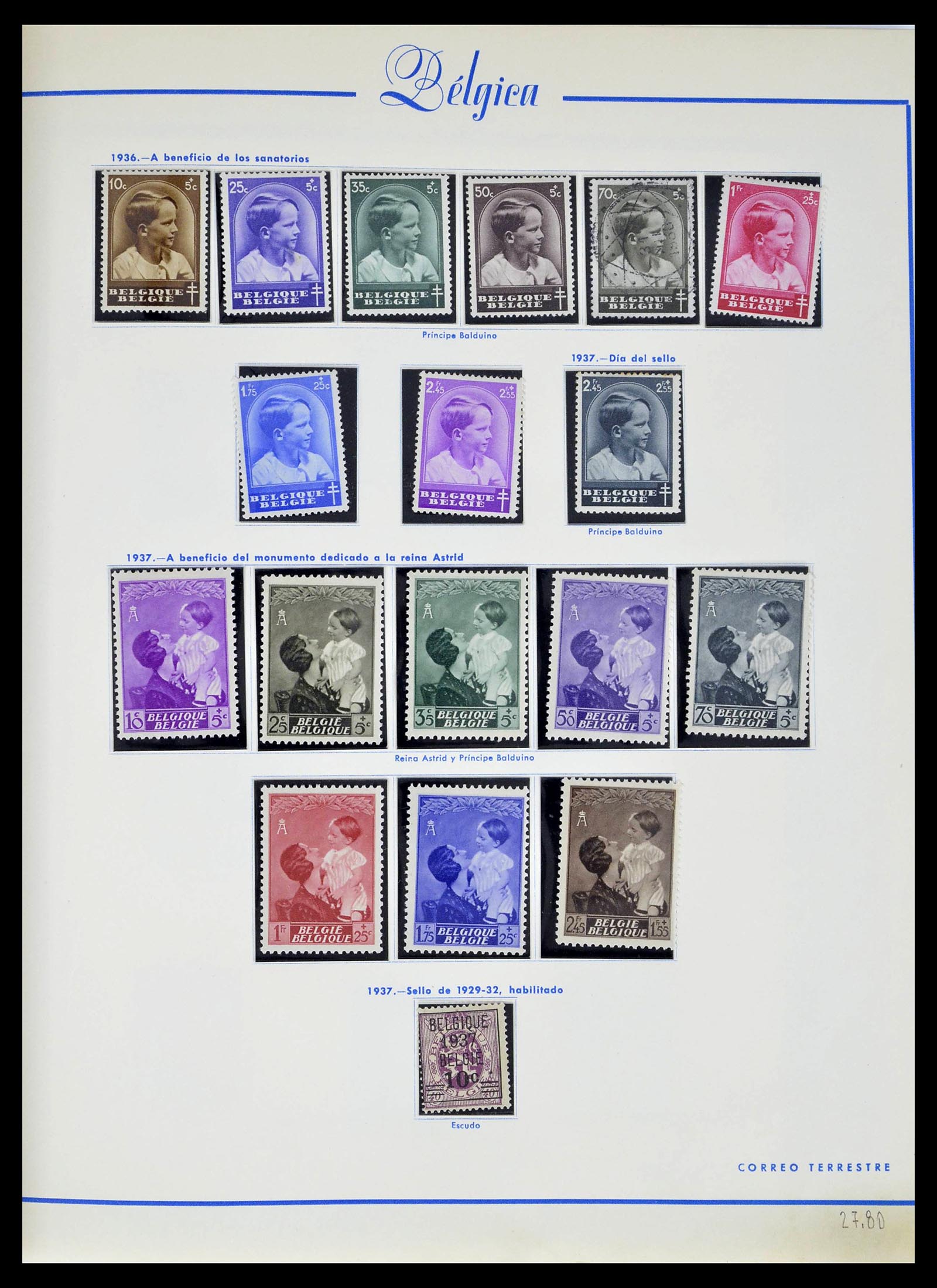 39230 0029 - Stamp collection 39230 Belgium 1849-1976.