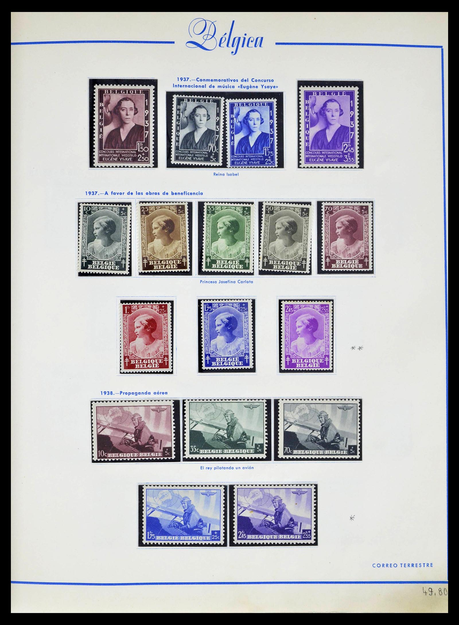 39230 0031 - Stamp collection 39230 Belgium 1849-1976.