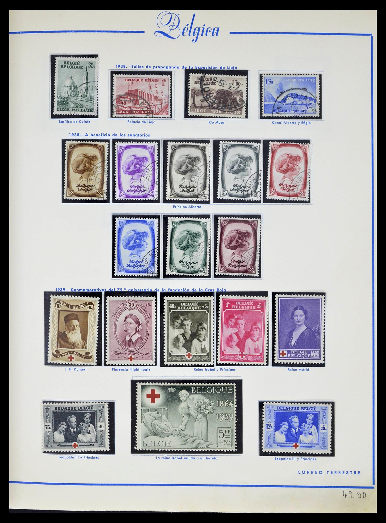 39230 0033 - Stamp collection 39230 Belgium 1849-1976.
