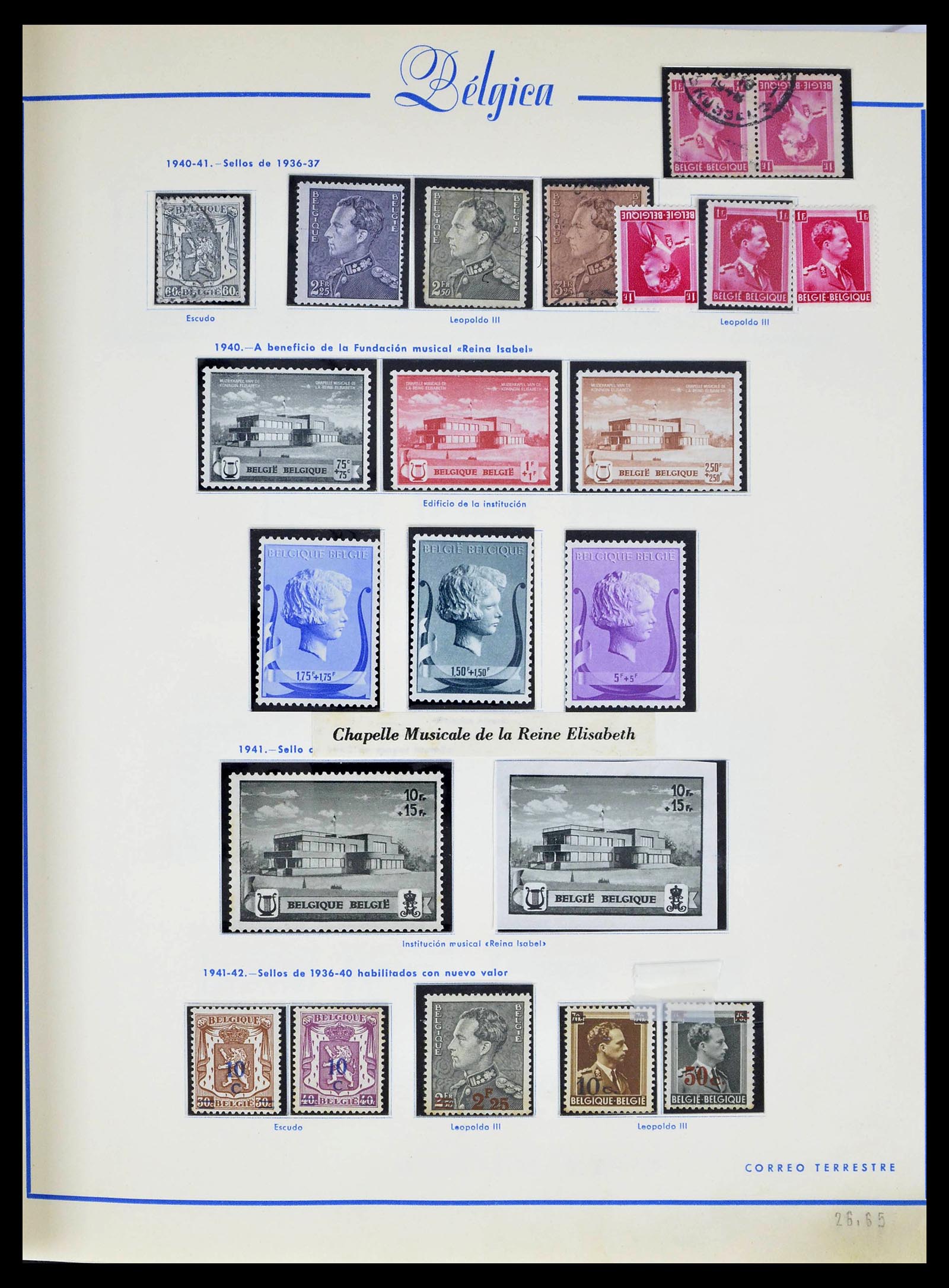 39230 0036 - Stamp collection 39230 Belgium 1849-1976.