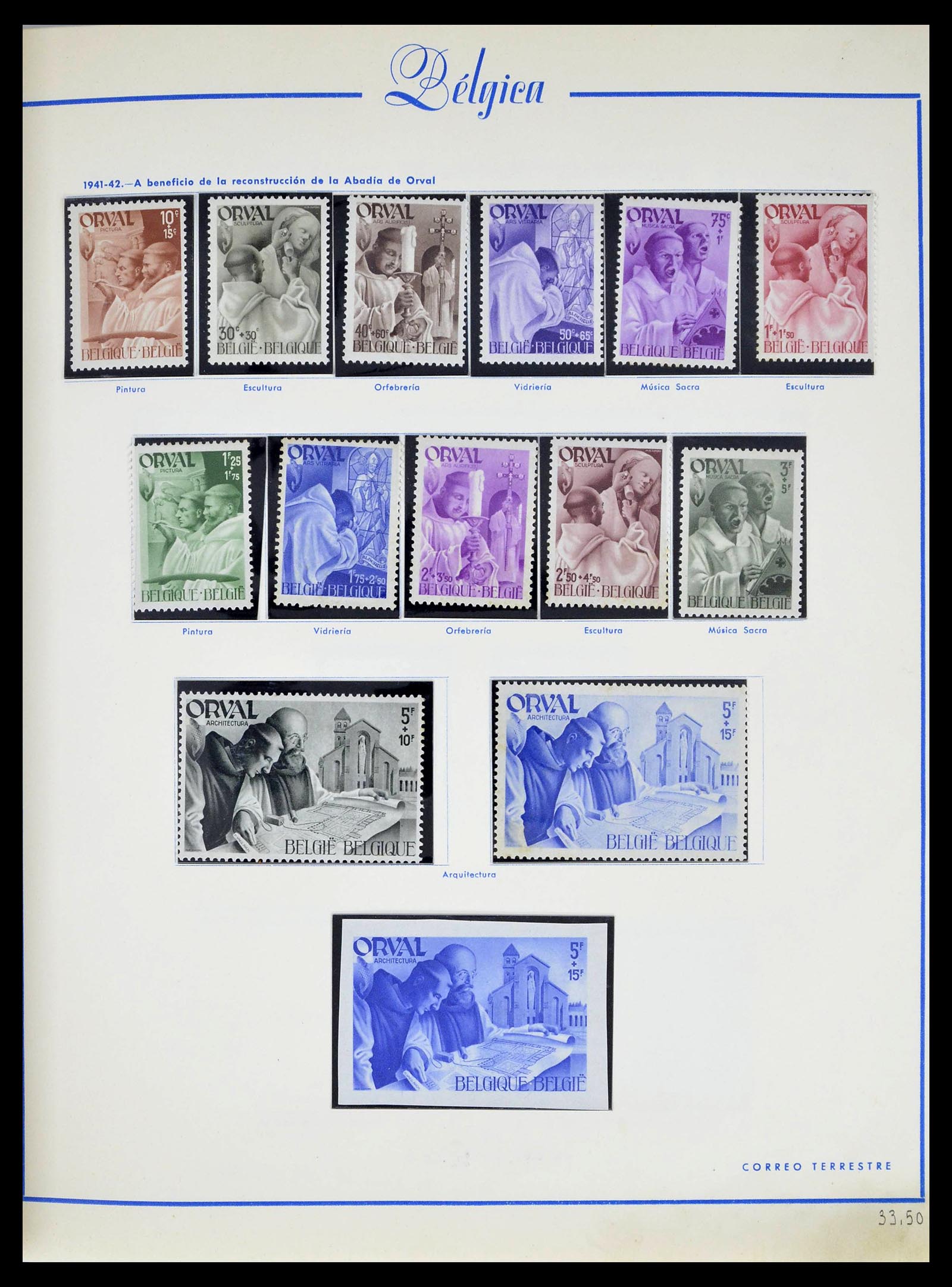 39230 0038 - Stamp collection 39230 Belgium 1849-1976.
