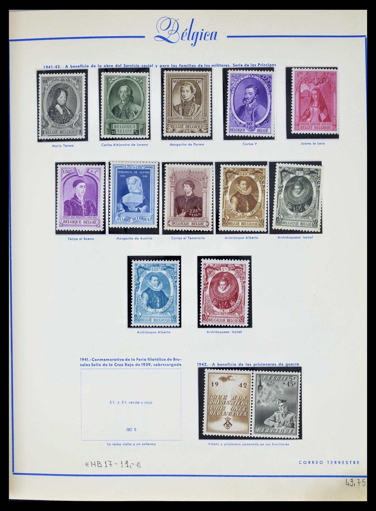 39230 0039 - Stamp collection 39230 Belgium 1849-1976.