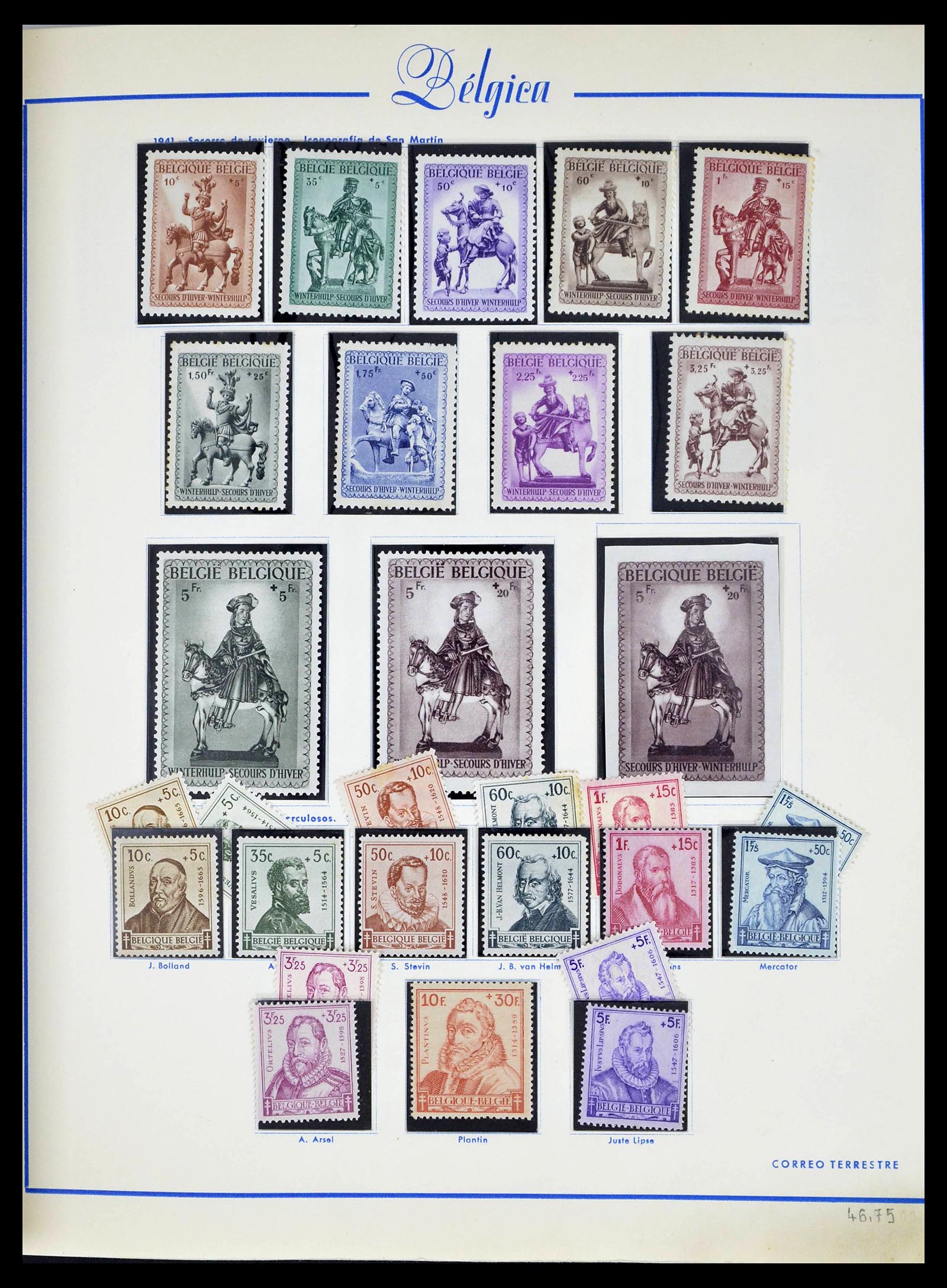 39230 0040 - Stamp collection 39230 Belgium 1849-1976.