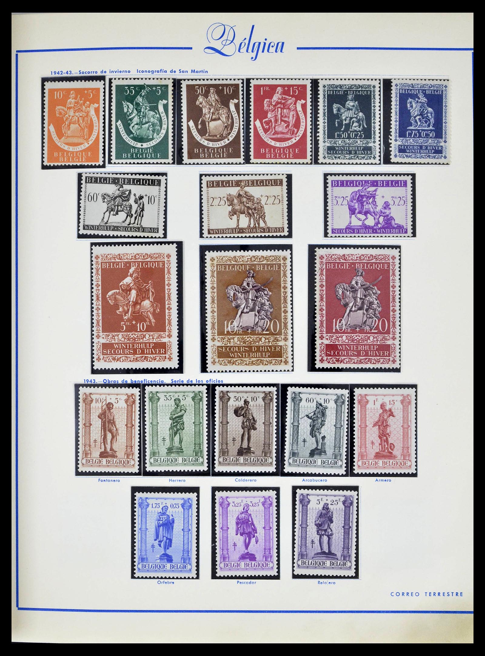 39230 0041 - Stamp collection 39230 Belgium 1849-1976.