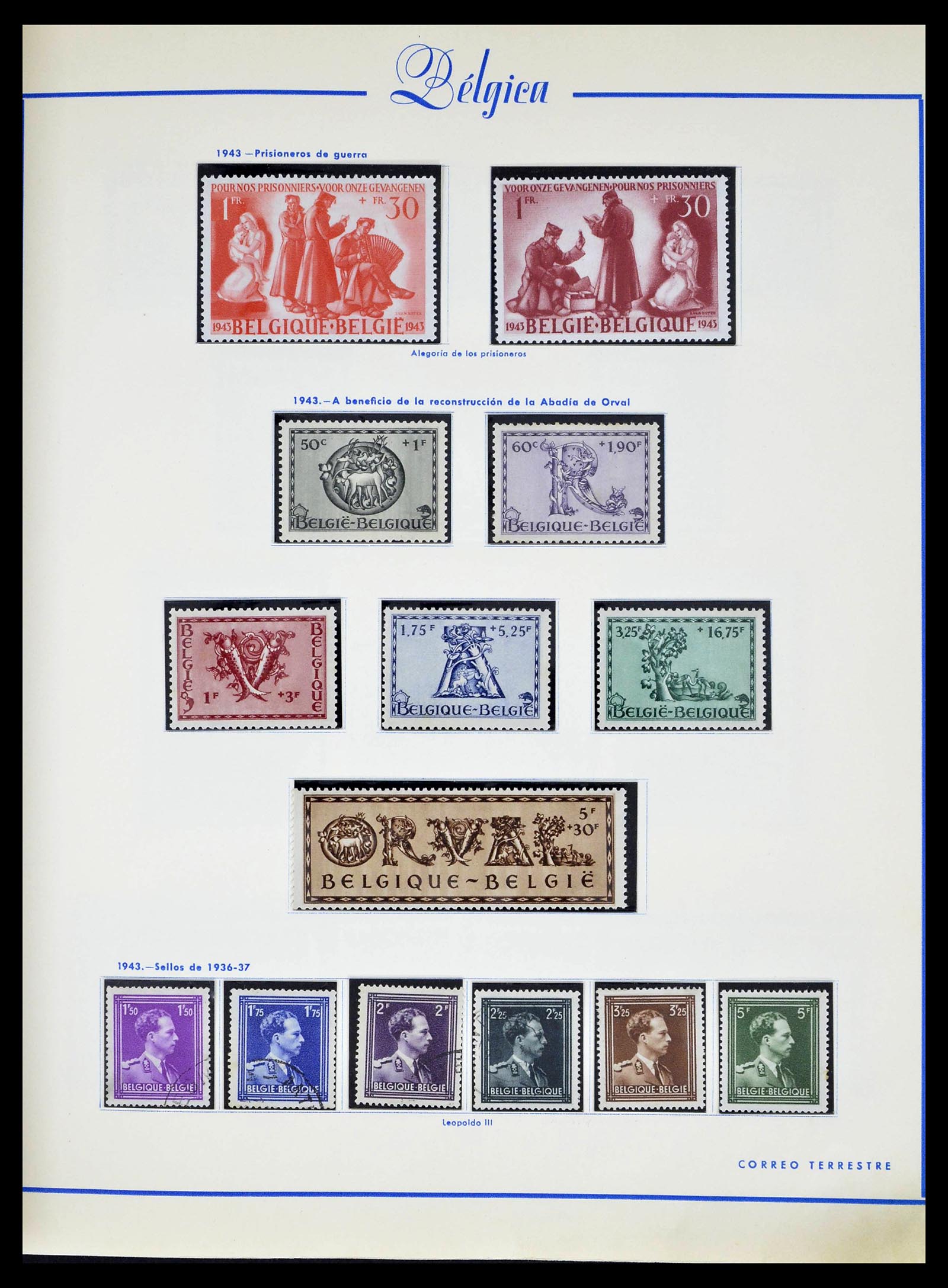 39230 0042 - Stamp collection 39230 Belgium 1849-1976.