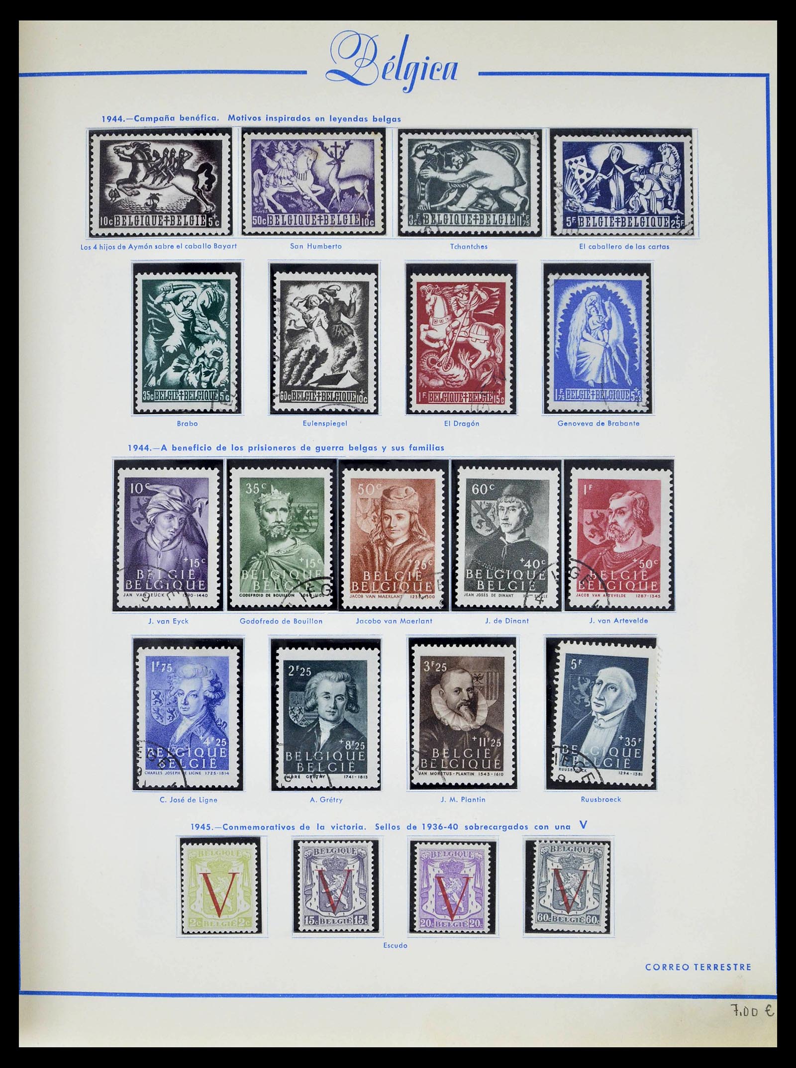 39230 0044 - Stamp collection 39230 Belgium 1849-1976.