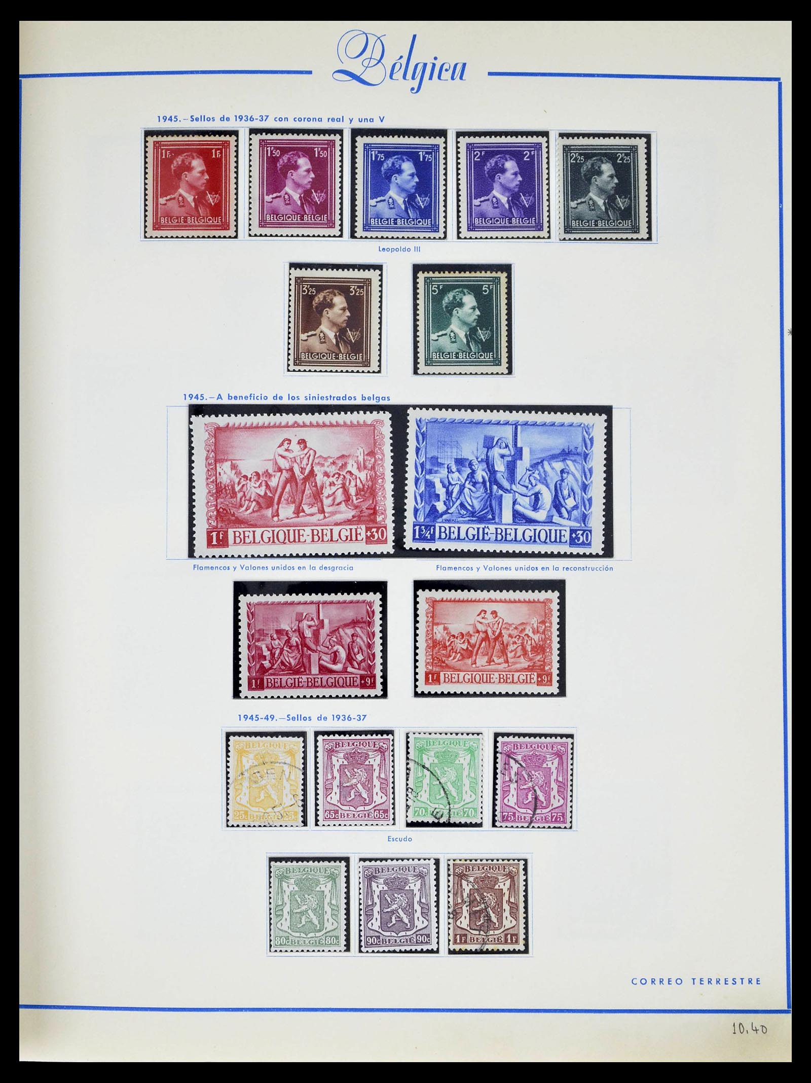 39230 0046 - Stamp collection 39230 Belgium 1849-1976.
