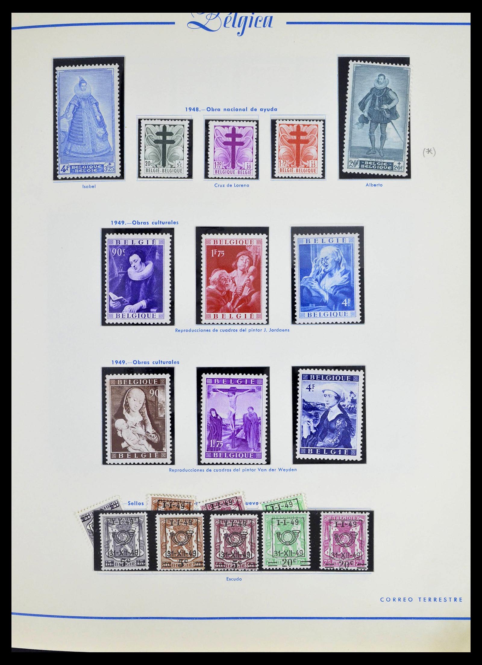 39230 0054 - Stamp collection 39230 Belgium 1849-1976.