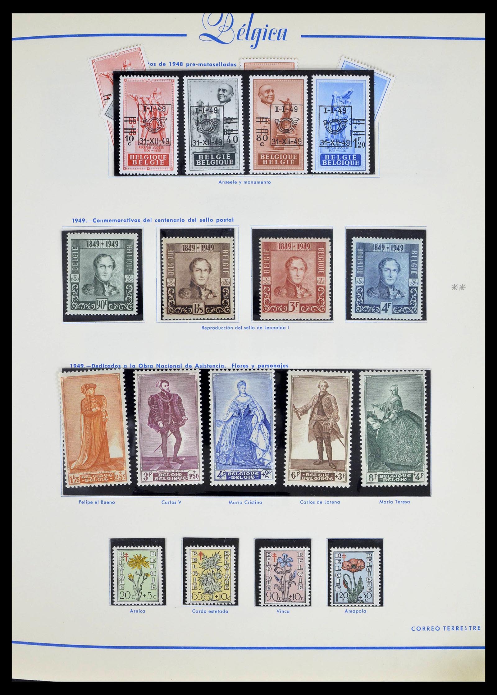39230 0056 - Stamp collection 39230 Belgium 1849-1976.