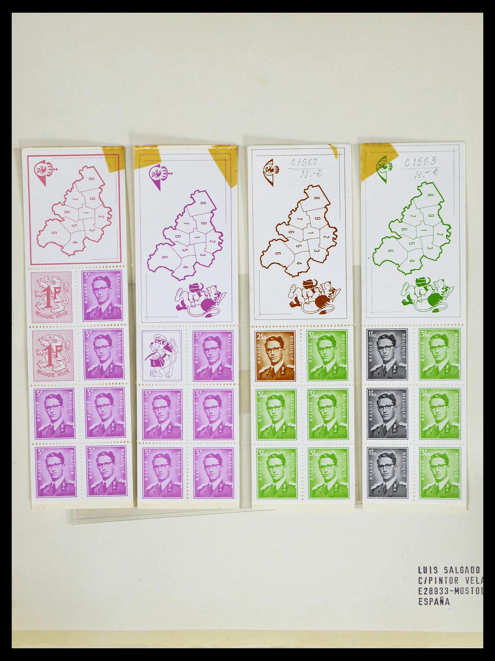 39230 0142 - Stamp collection 39230 Belgium 1849-1976.