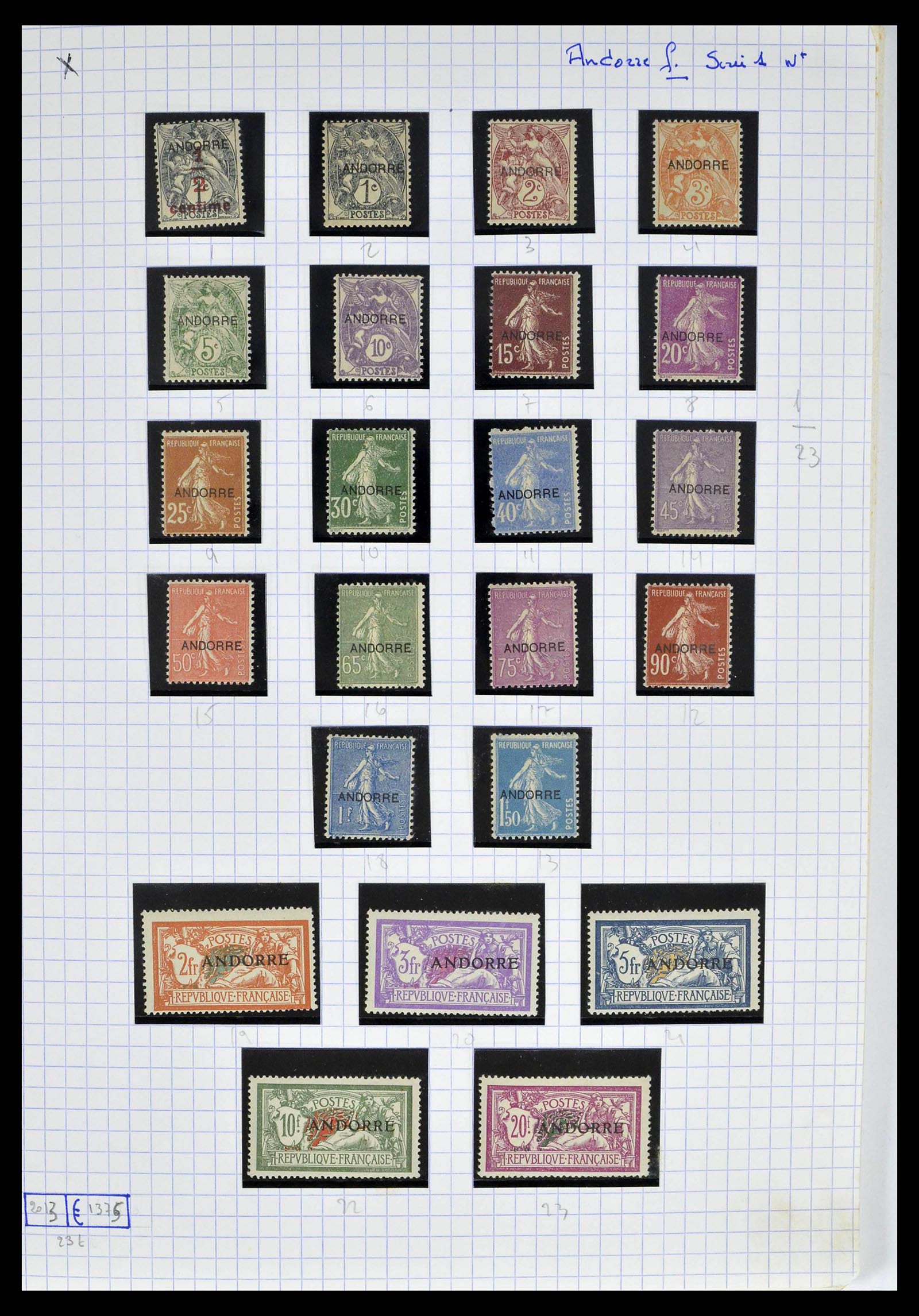 39232 0001 - Postzegelverzameling 39232 Frans Andorra 1931-2013.
