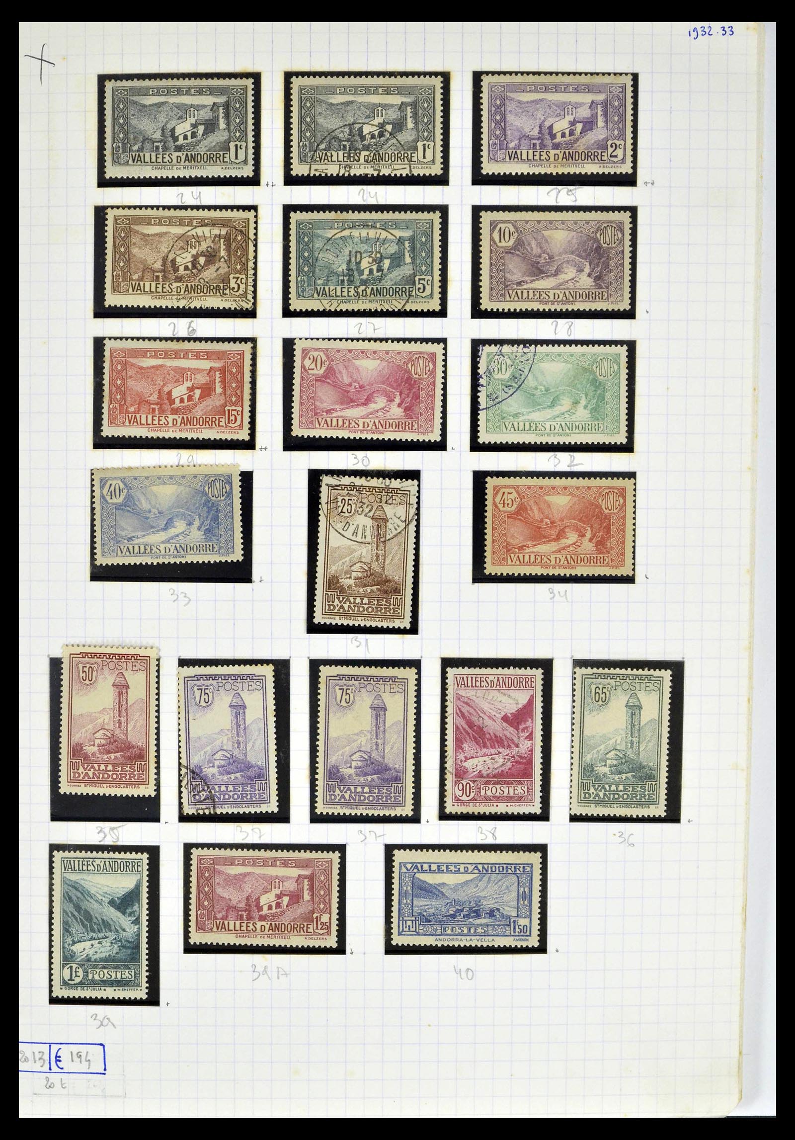 39232 0003 - Postzegelverzameling 39232 Frans Andorra 1931-2013.