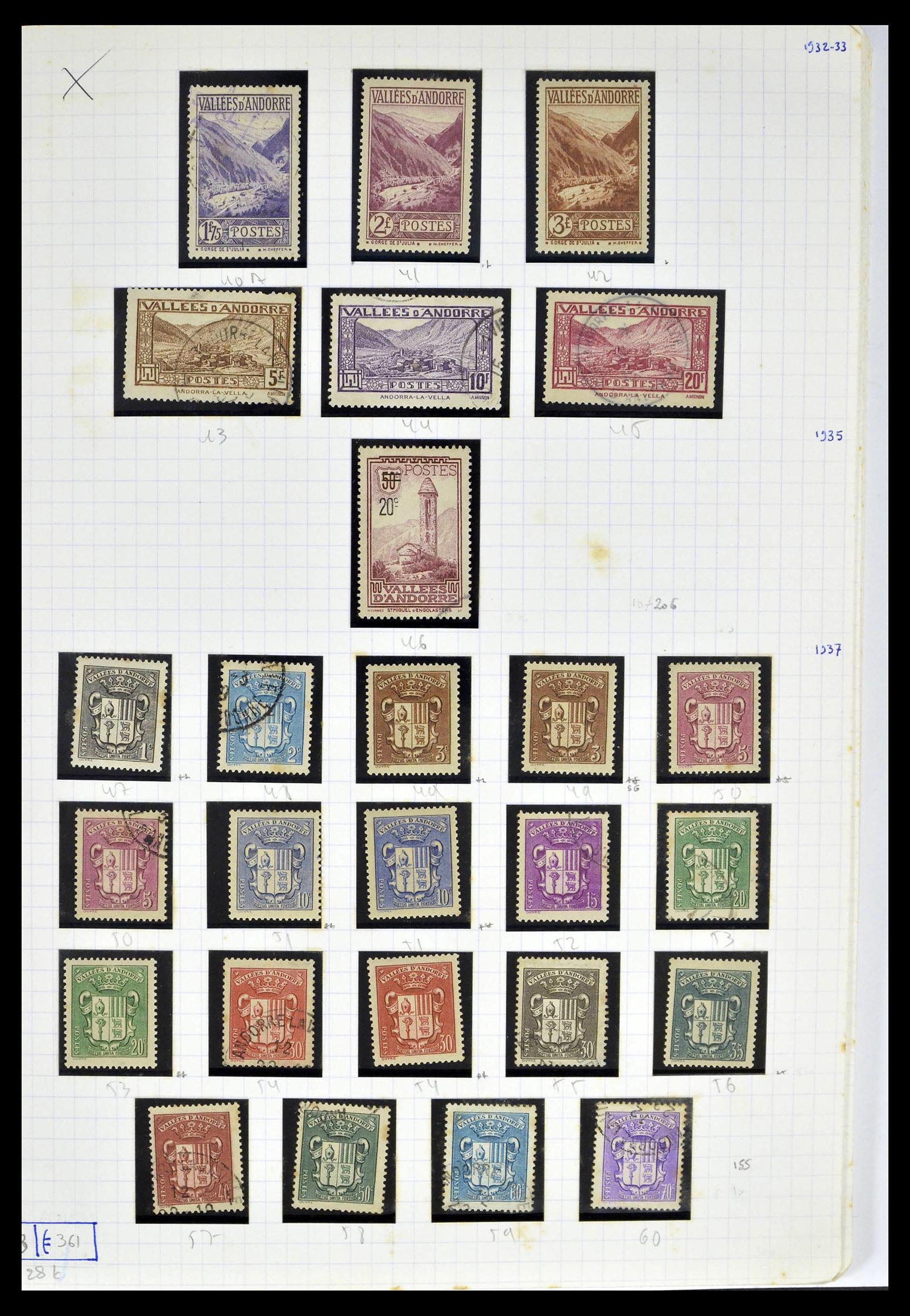 39232 0005 - Postzegelverzameling 39232 Frans Andorra 1931-2013.