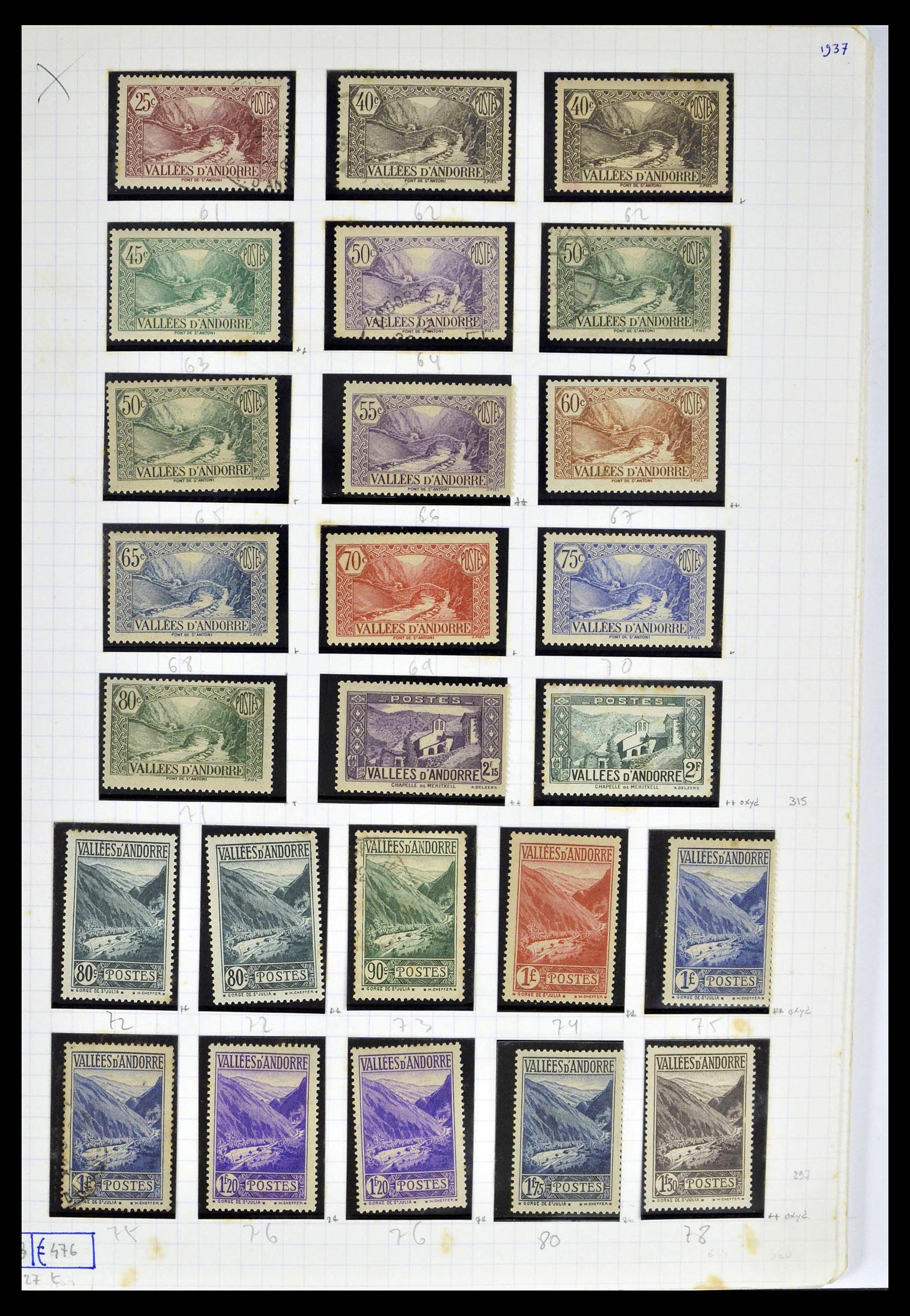 39232 0007 - Postzegelverzameling 39232 Frans Andorra 1931-2013.