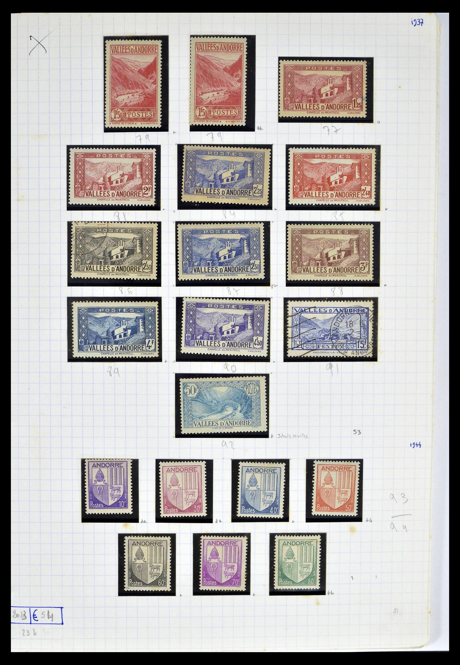 39232 0009 - Postzegelverzameling 39232 Frans Andorra 1931-2013.