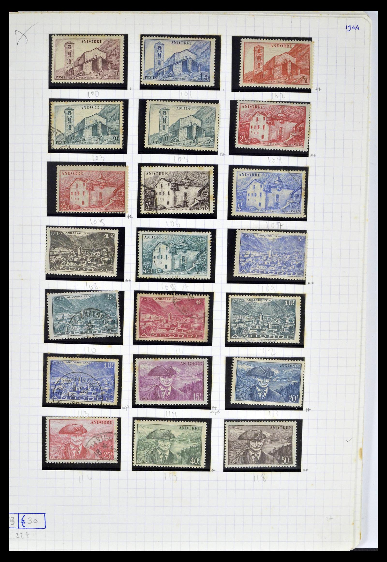 39232 0011 - Postzegelverzameling 39232 Frans Andorra 1931-2013.