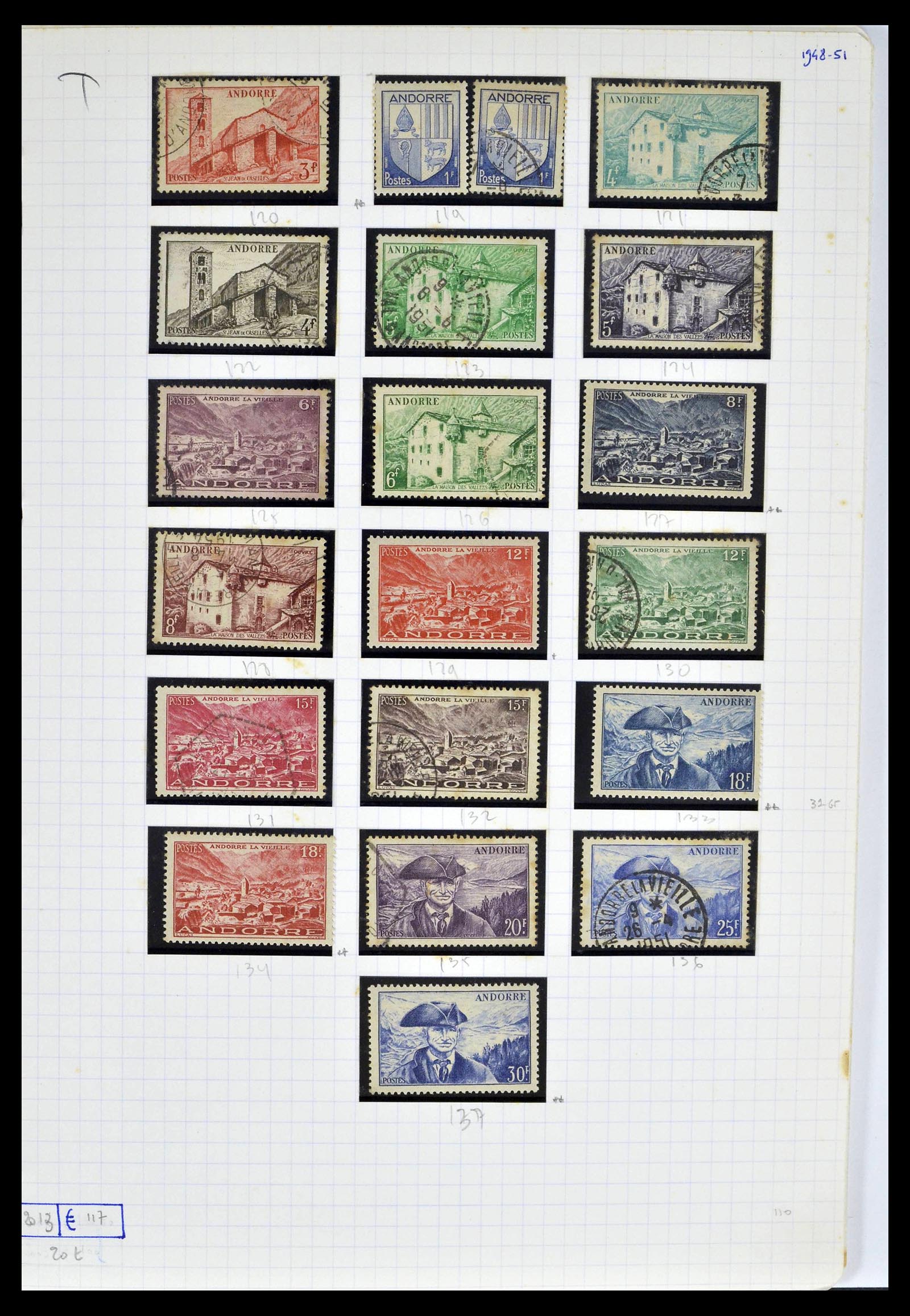 39232 0012 - Postzegelverzameling 39232 Frans Andorra 1931-2013.