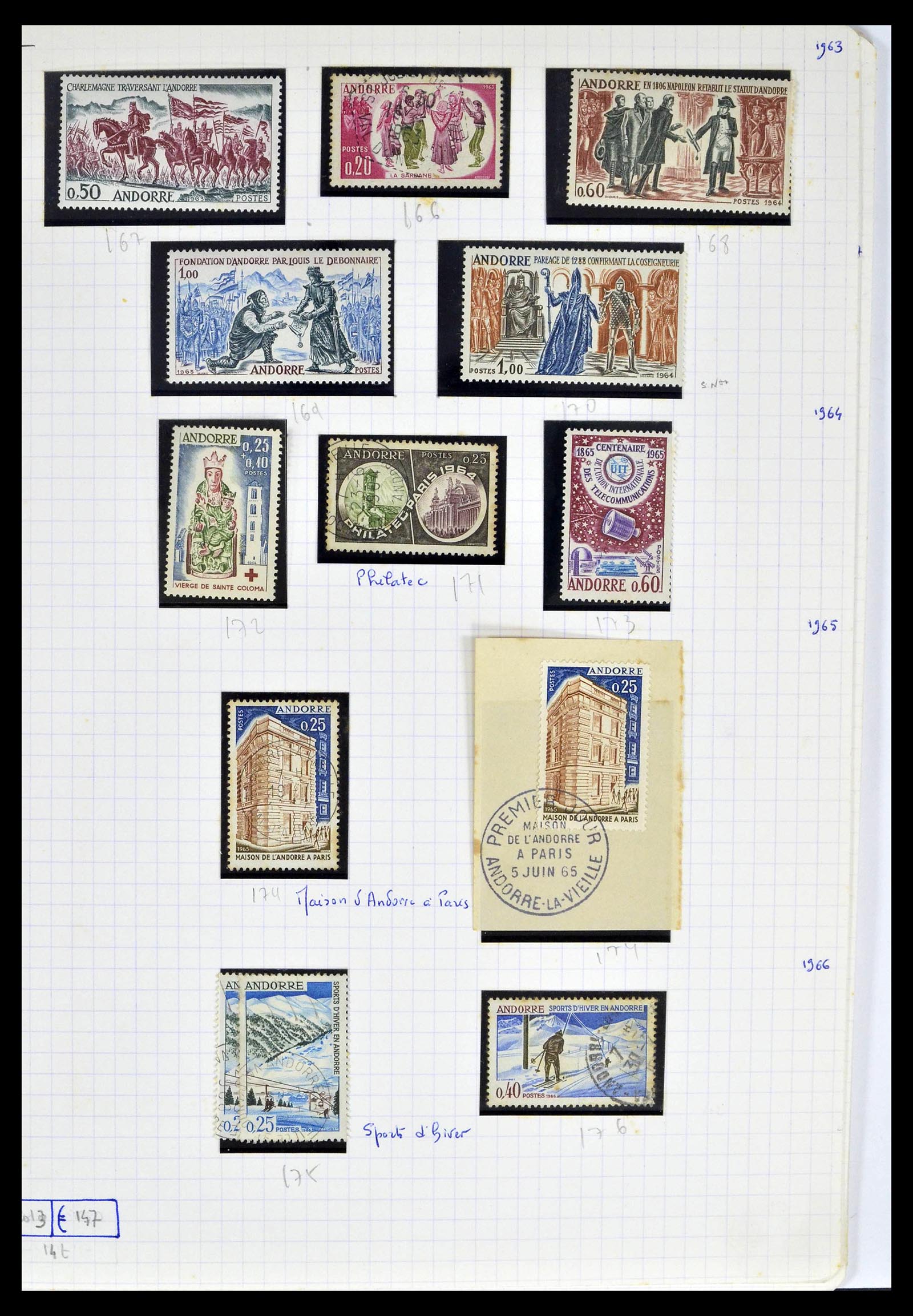 39232 0017 - Postzegelverzameling 39232 Frans Andorra 1931-2013.