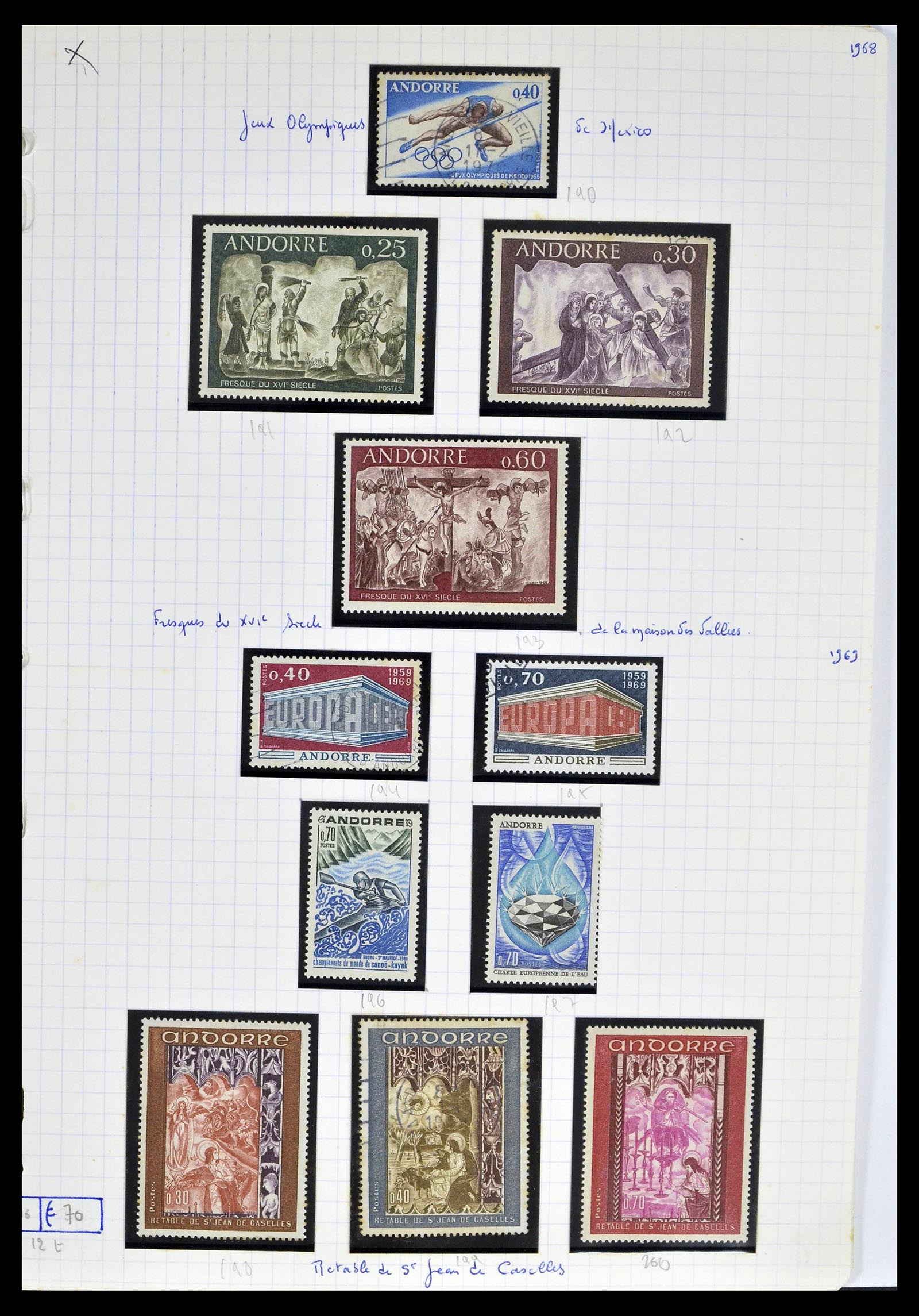 39232 0021 - Postzegelverzameling 39232 Frans Andorra 1931-2013.