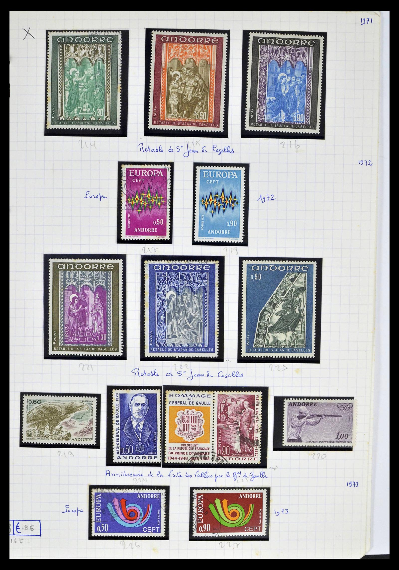 39232 0025 - Postzegelverzameling 39232 Frans Andorra 1931-2013.