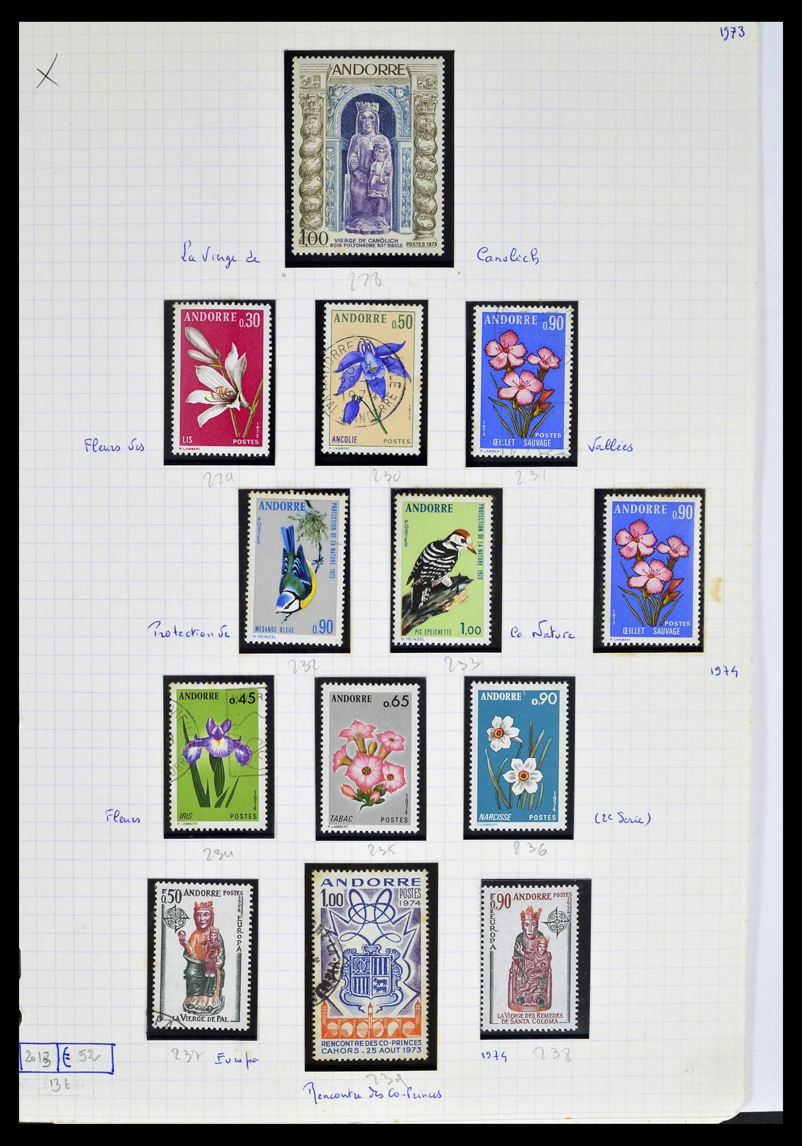 39232 0026 - Postzegelverzameling 39232 Frans Andorra 1931-2013.