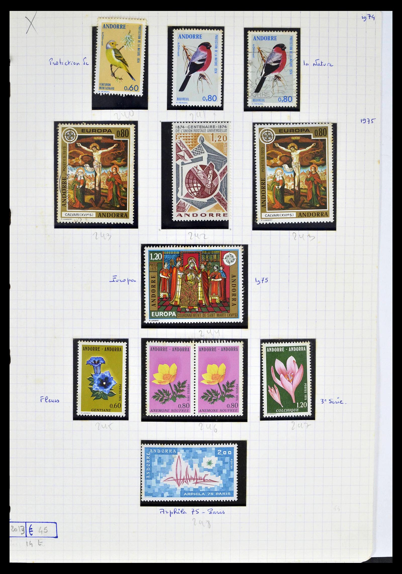 39232 0028 - Postzegelverzameling 39232 Frans Andorra 1931-2013.