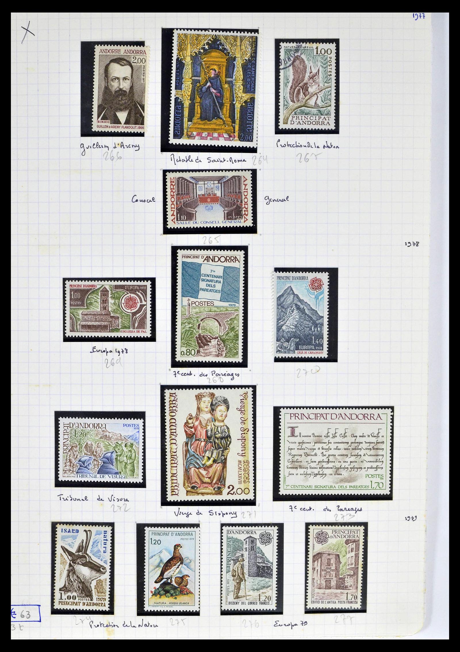 39232 0032 - Postzegelverzameling 39232 Frans Andorra 1931-2013.