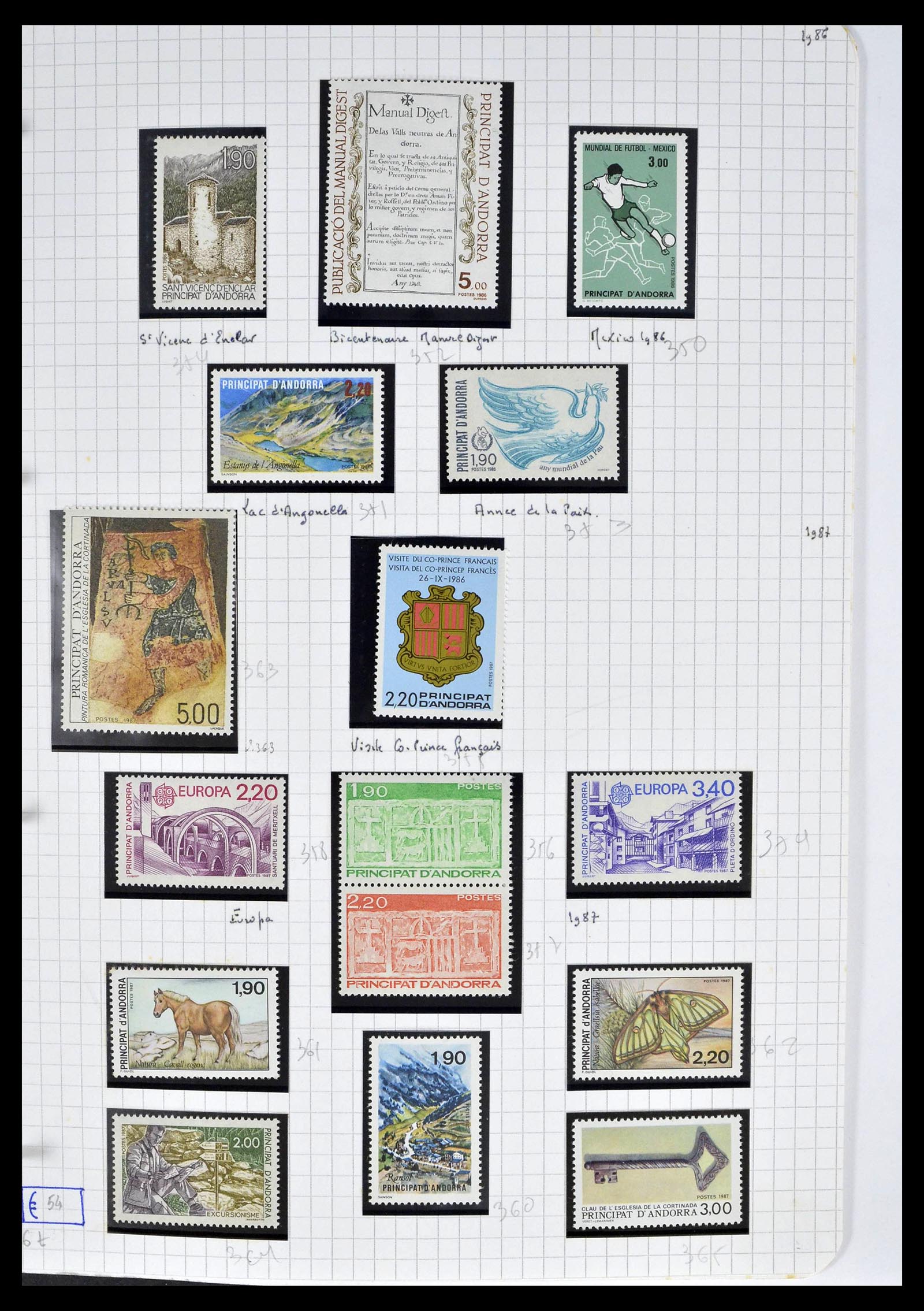 39232 0038 - Postzegelverzameling 39232 Frans Andorra 1931-2013.