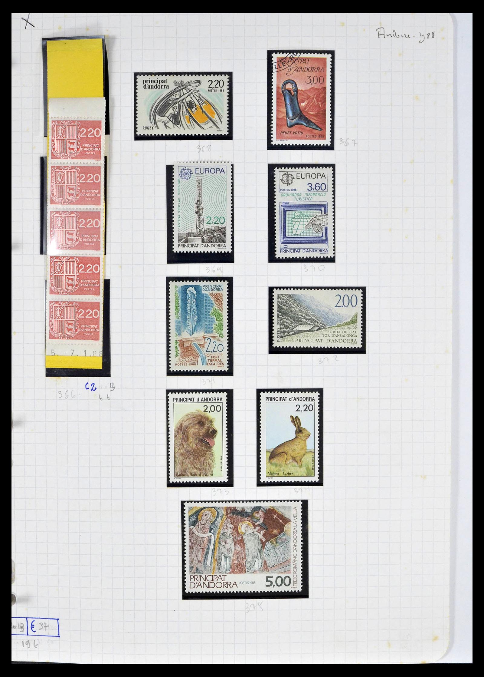 39232 0039 - Postzegelverzameling 39232 Frans Andorra 1931-2013.