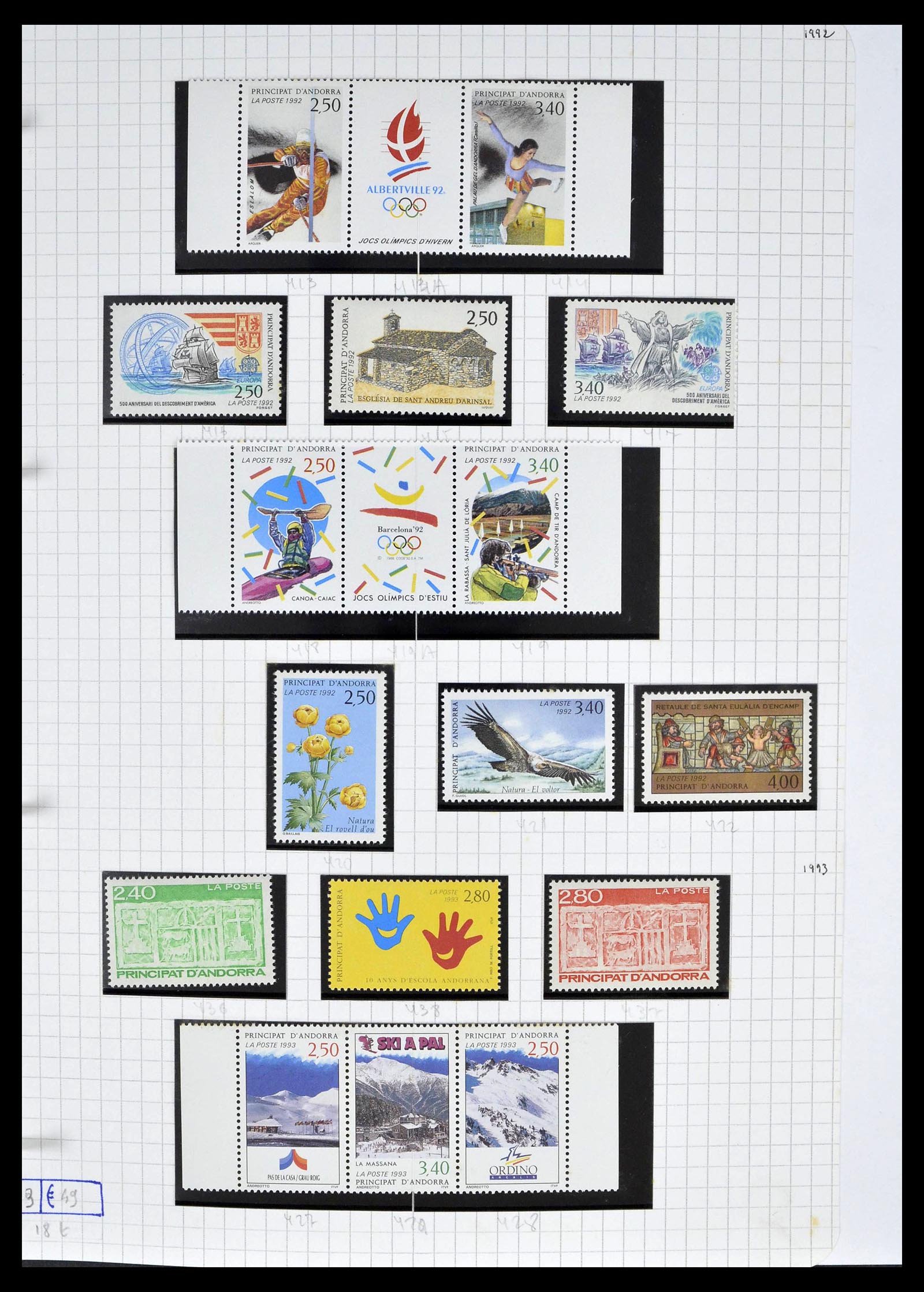 39232 0044 - Postzegelverzameling 39232 Frans Andorra 1931-2013.