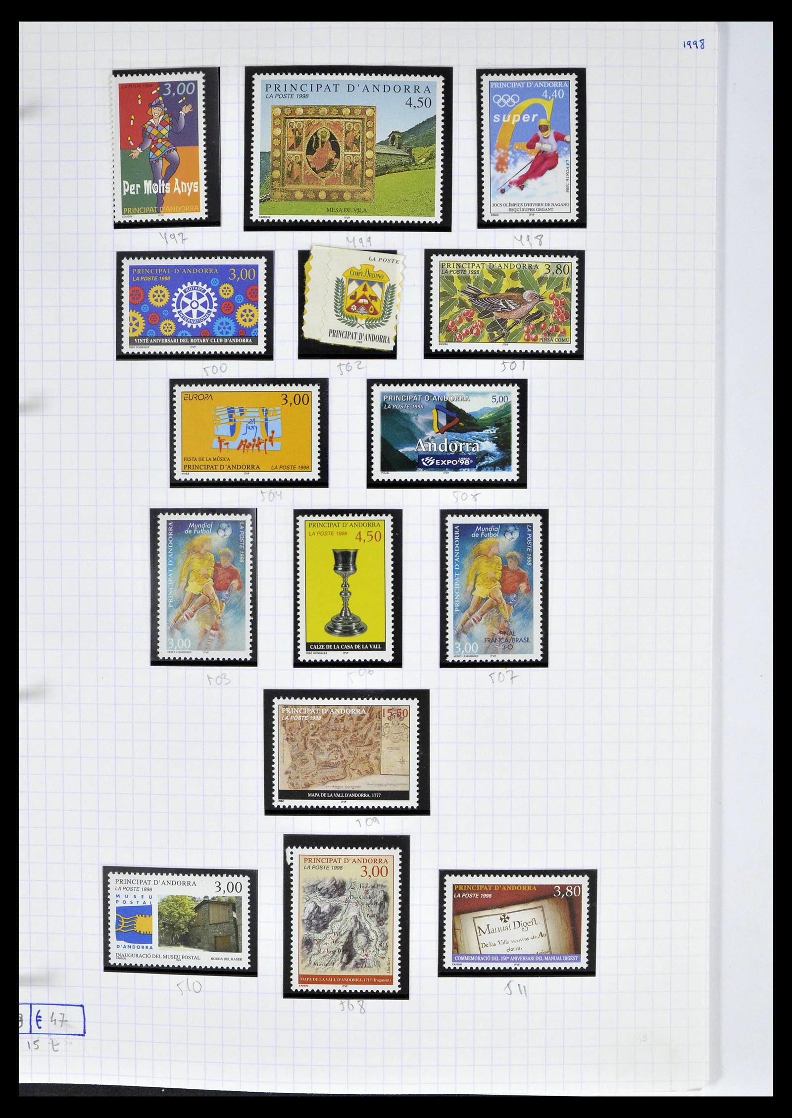 39232 0051 - Postzegelverzameling 39232 Frans Andorra 1931-2013.