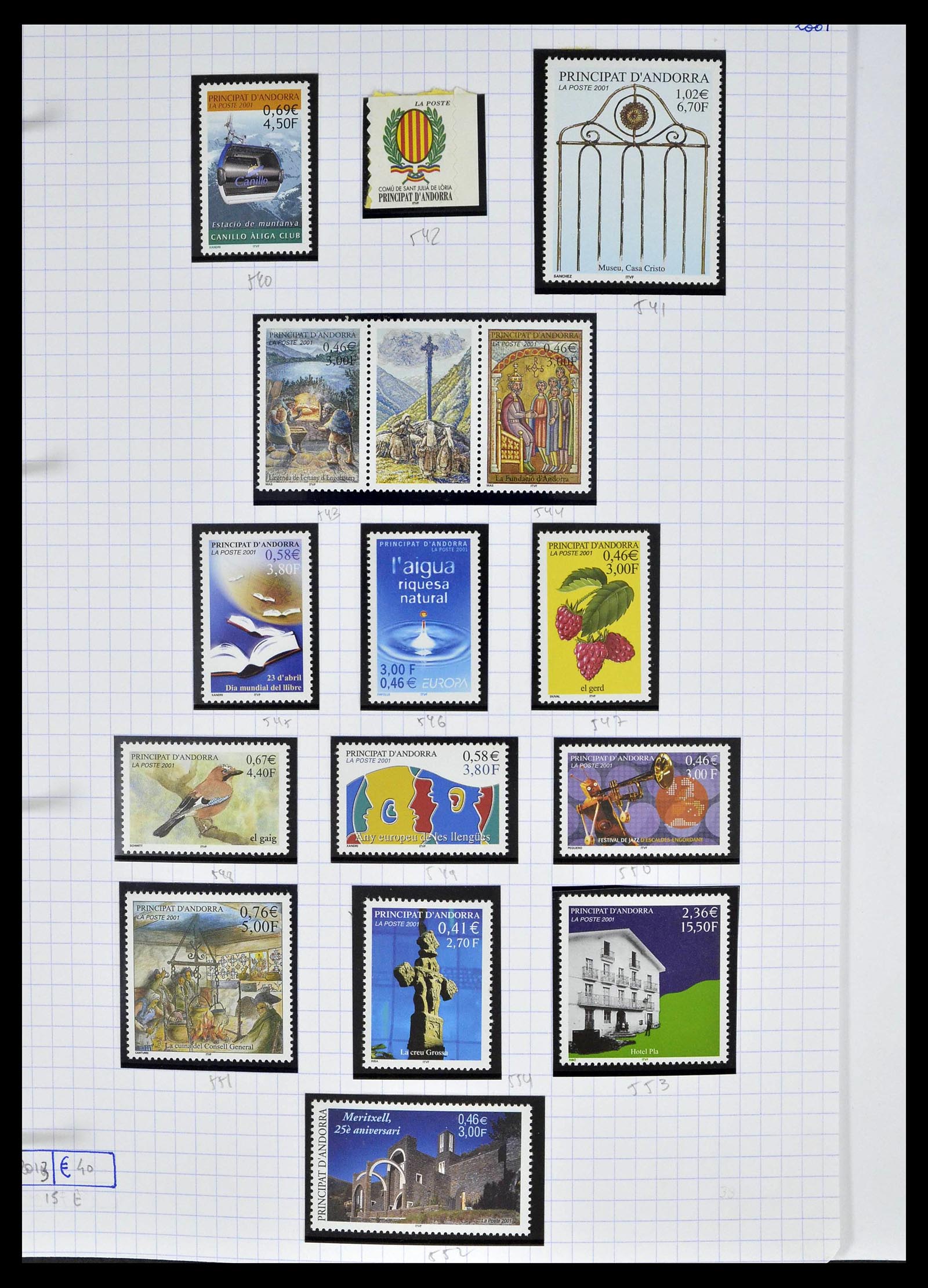 39232 0055 - Postzegelverzameling 39232 Frans Andorra 1931-2013.