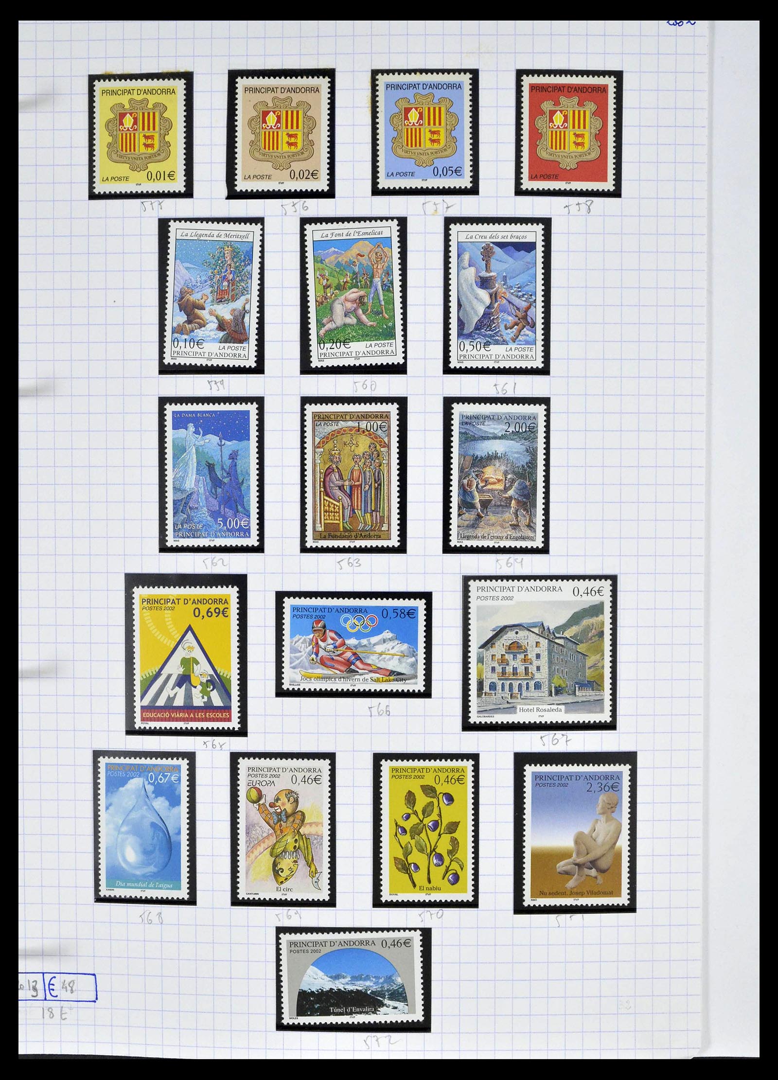 39232 0056 - Postzegelverzameling 39232 Frans Andorra 1931-2013.