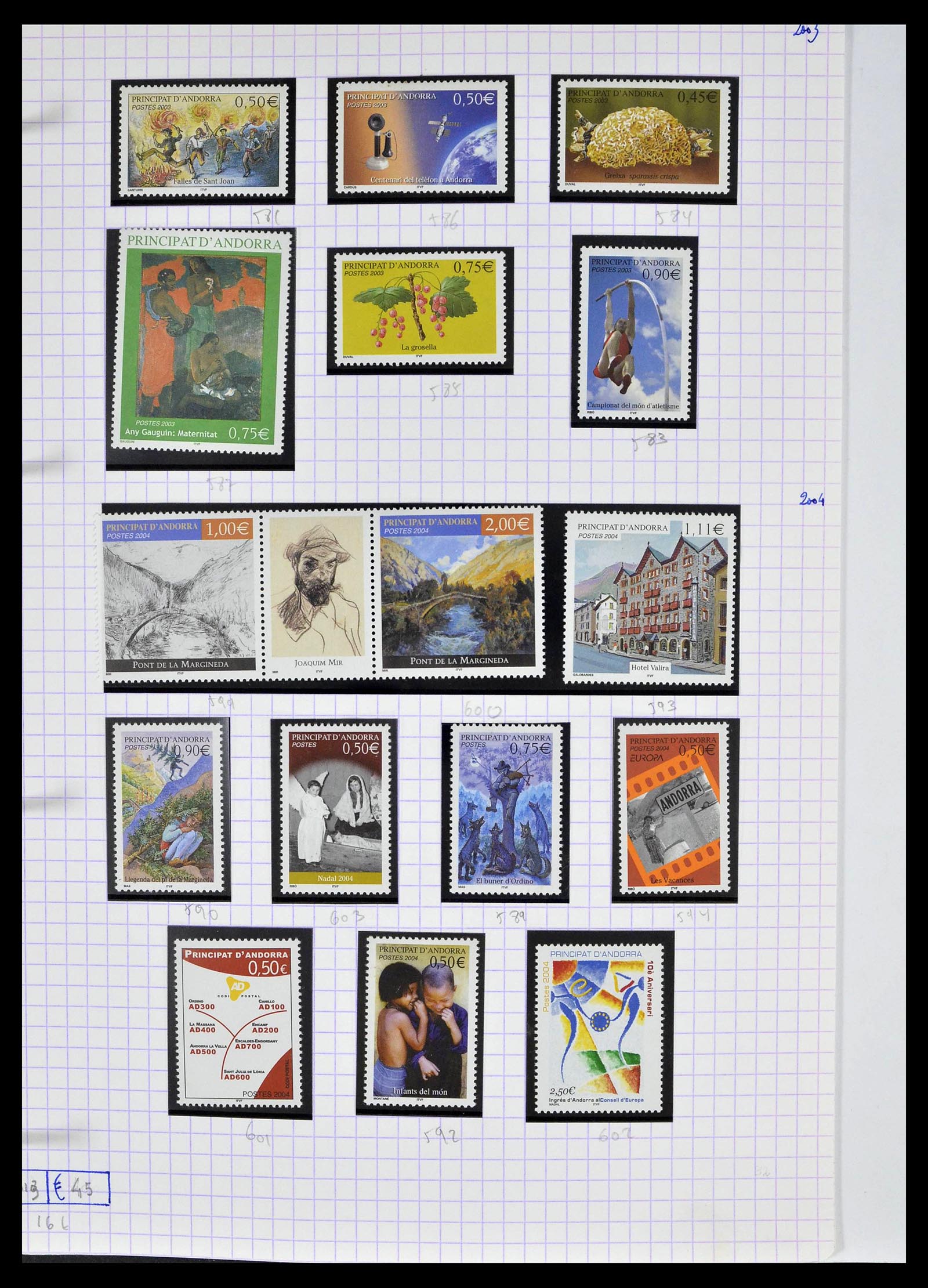 39232 0058 - Postzegelverzameling 39232 Frans Andorra 1931-2013.