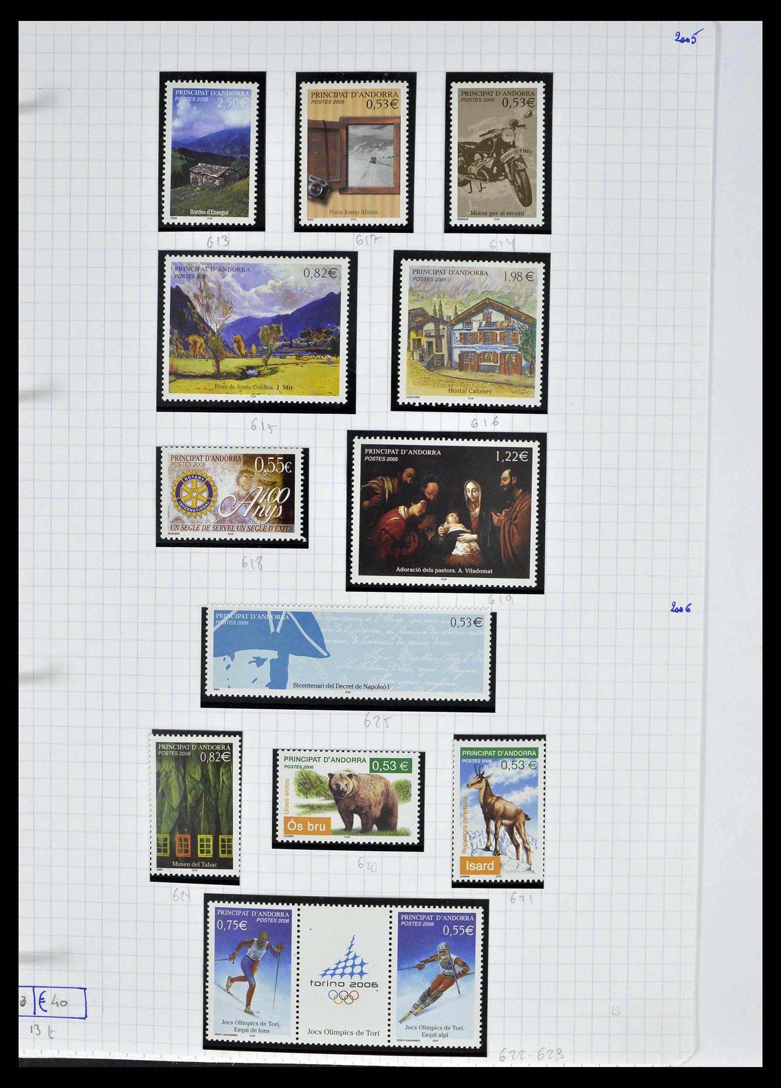 39232 0060 - Postzegelverzameling 39232 Frans Andorra 1931-2013.