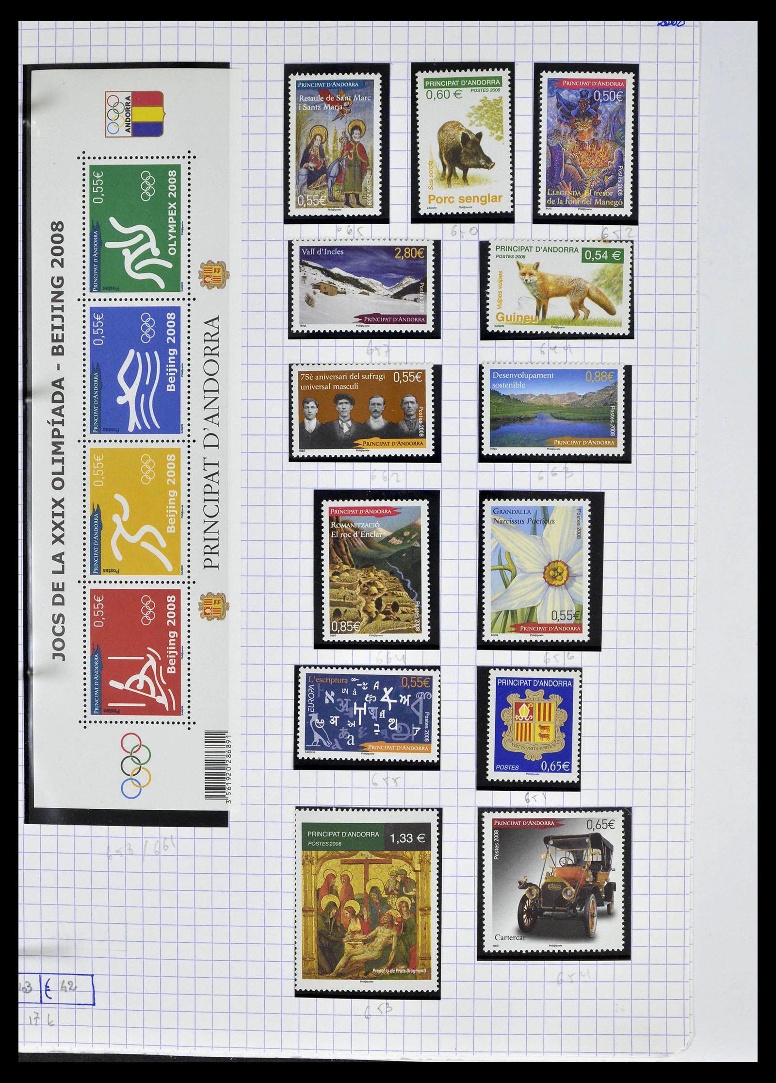 39232 0063 - Postzegelverzameling 39232 Frans Andorra 1931-2013.