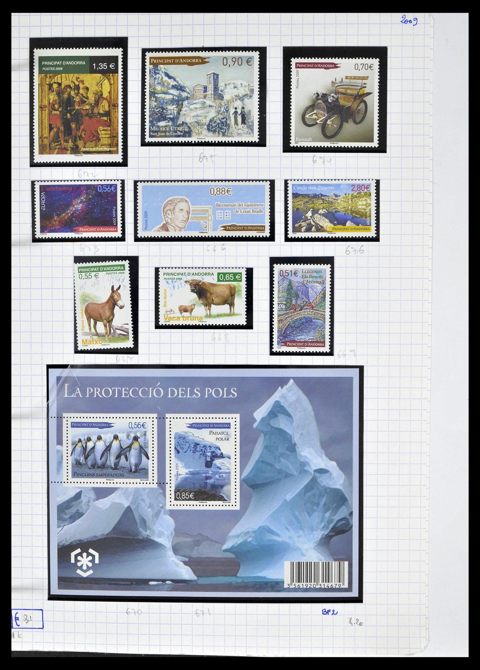 39232 0064 - Postzegelverzameling 39232 Frans Andorra 1931-2013.
