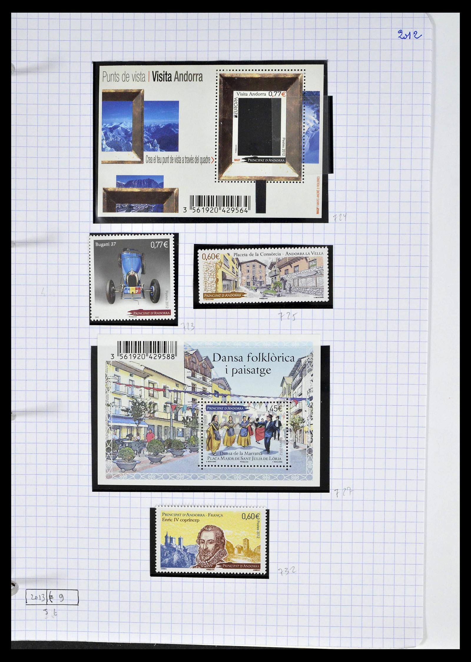 39232 0069 - Postzegelverzameling 39232 Frans Andorra 1931-2013.